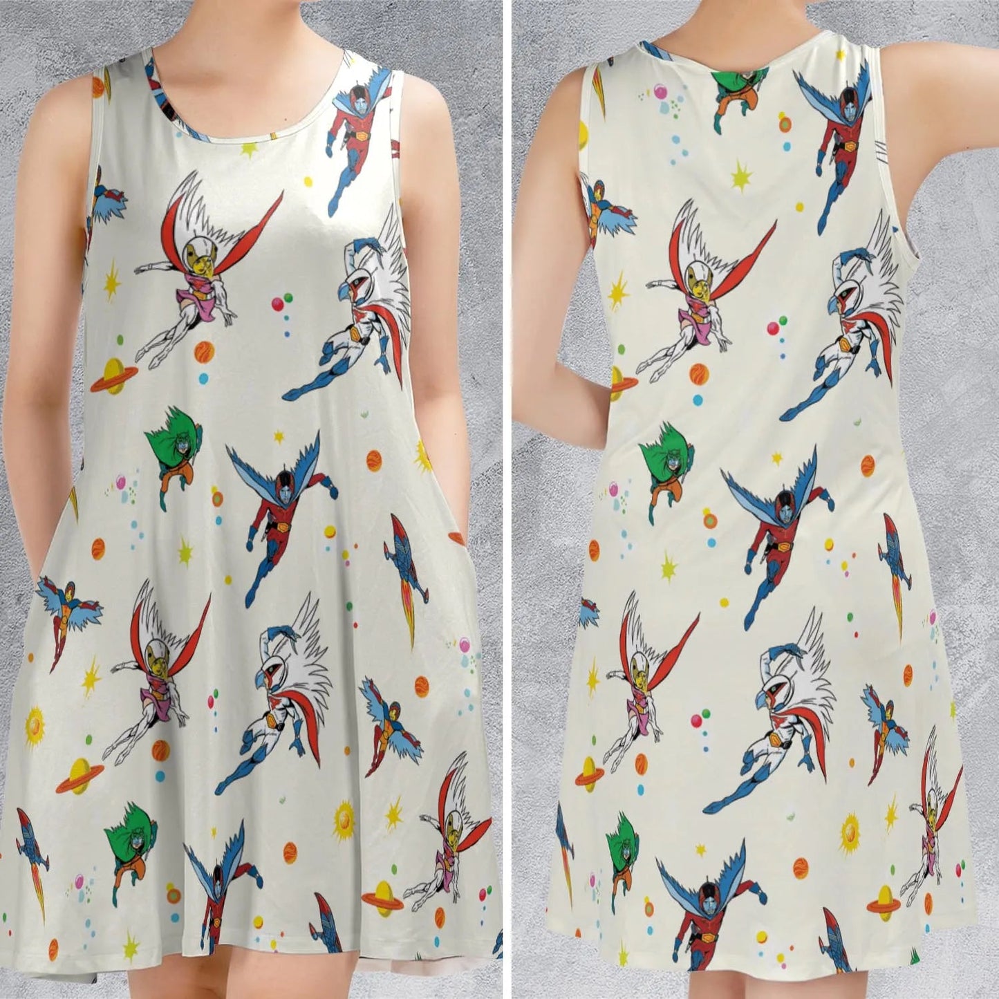 Casual Sleeveless Dress - X1Y3GH8Z