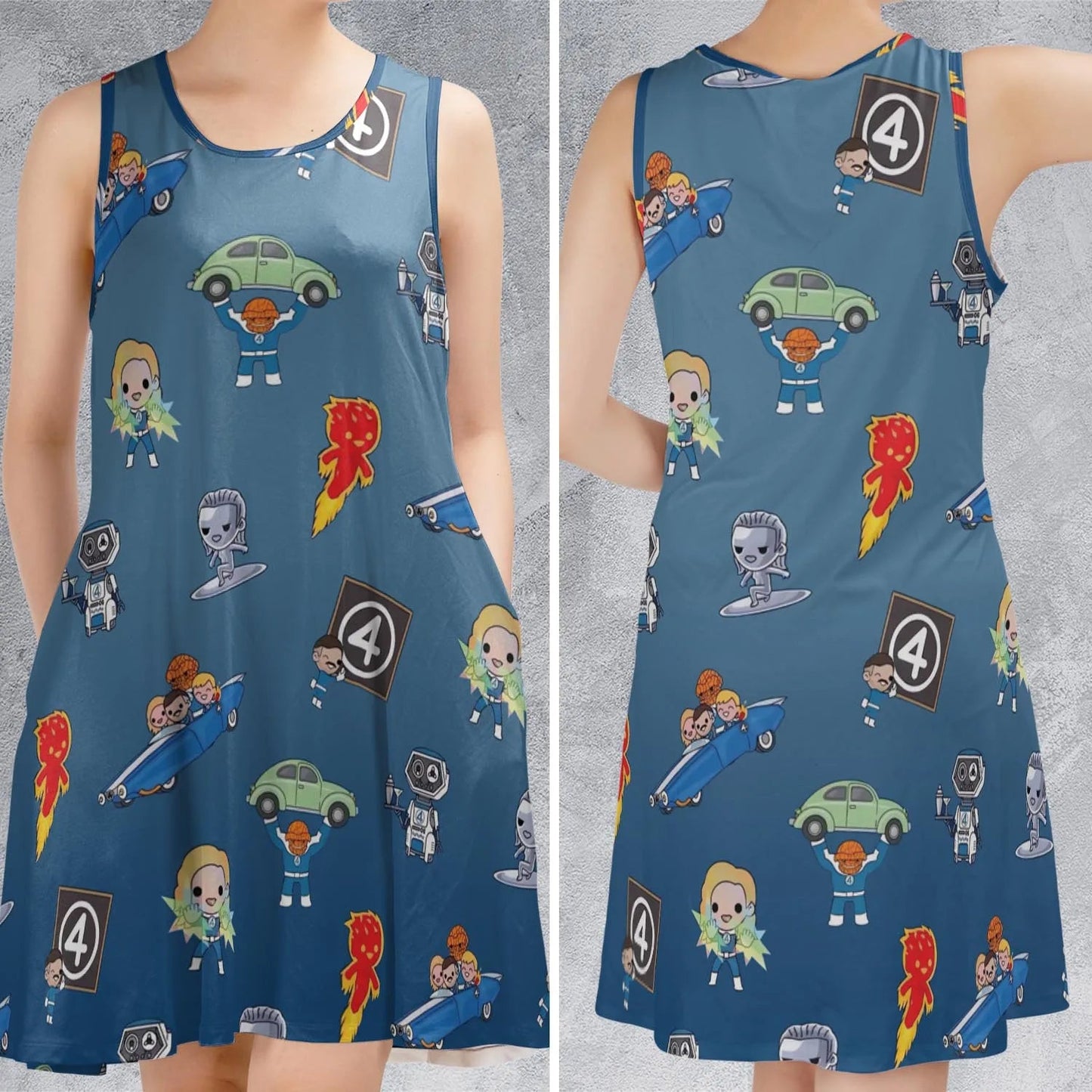 Casual Sleeveless Dress - BVCK9SDX