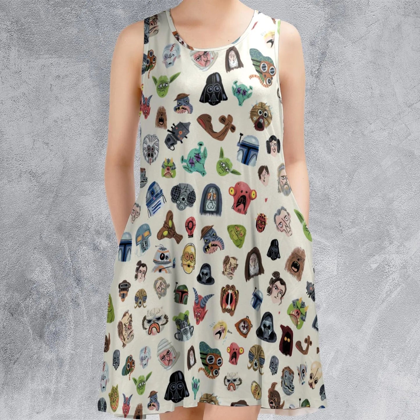 Casual Sleeveless Dress - 5W4AGCZW