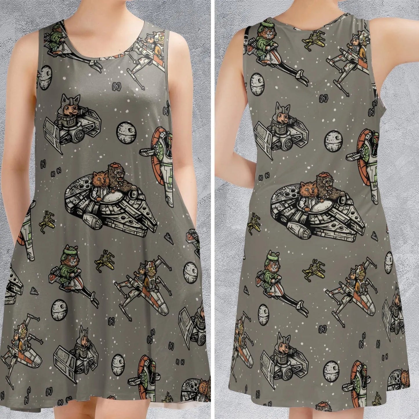 Casual Sleeveless Dress - JUF4RVN7