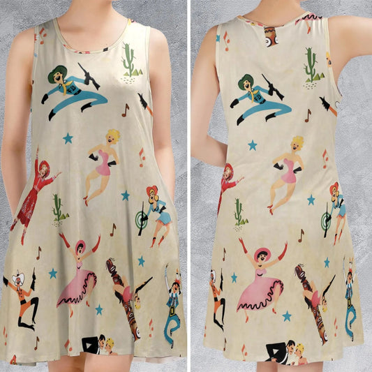 Casual Sleeveless Dress - 85W7B5S4