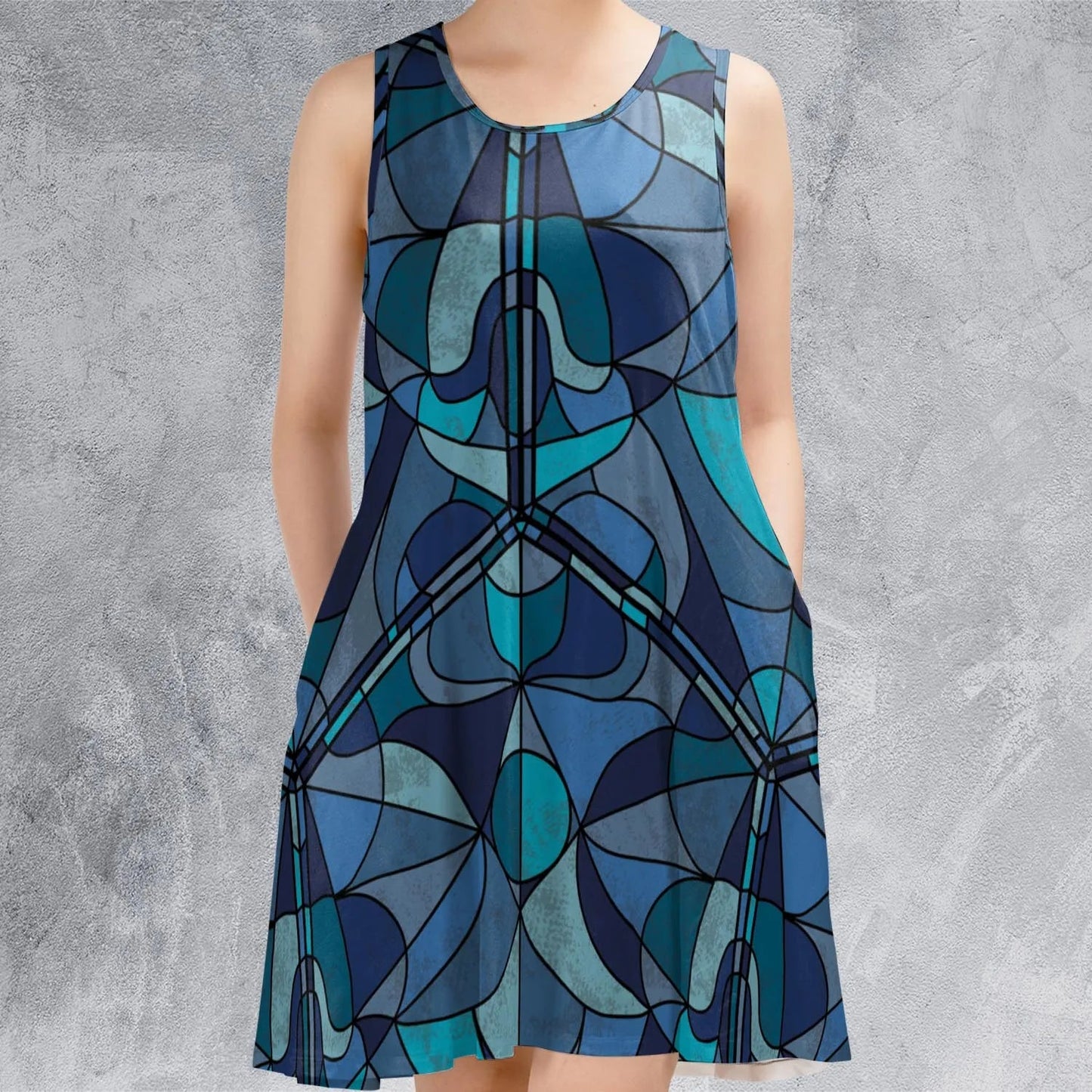 Casual Sleeveless Dress - HUSR4FHX