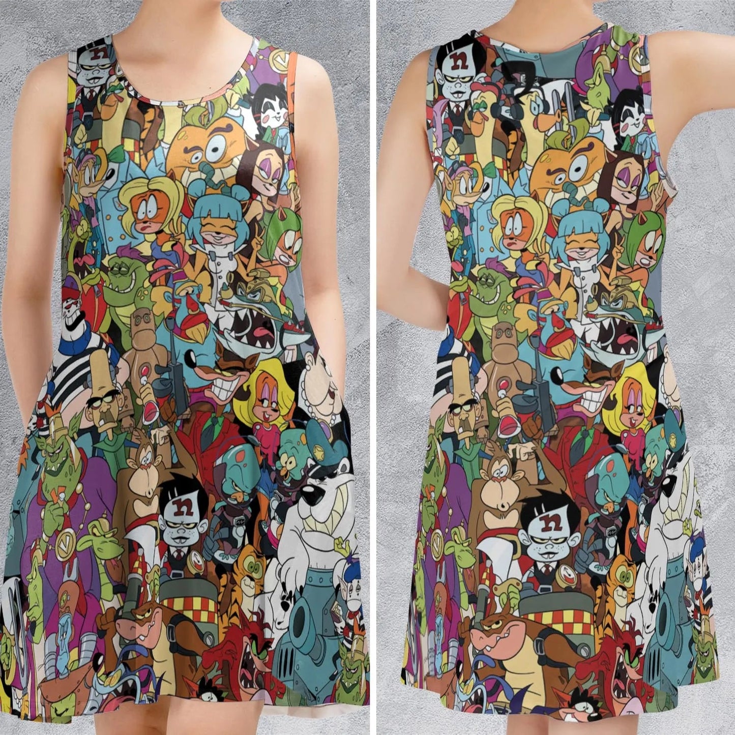 Casual Sleeveless Dress - T6H5MLK9