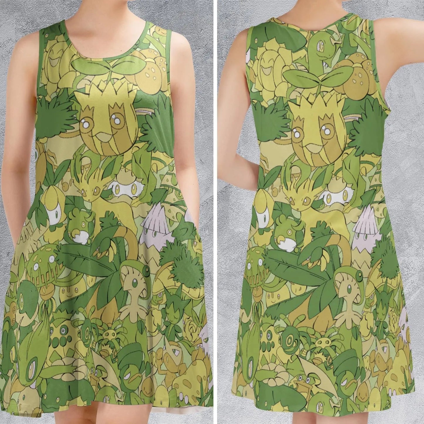 Casual Sleeveless Dress - TJH6MFR3