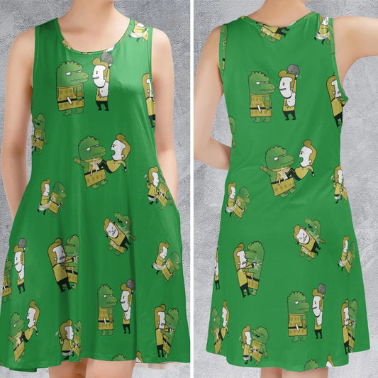 Casual Sleeveless Dress - AXGMFPZZ