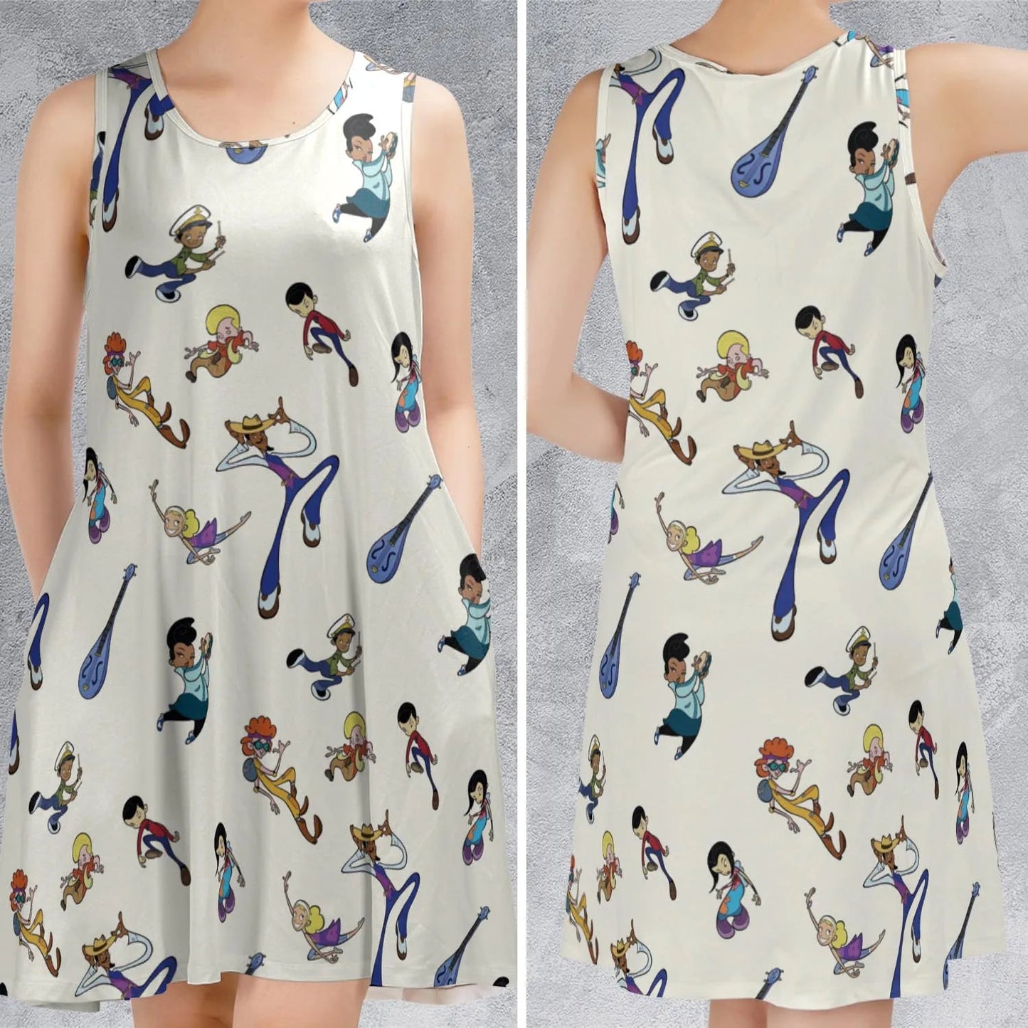 Casual Sleeveless Dress - 7G8LJTXW