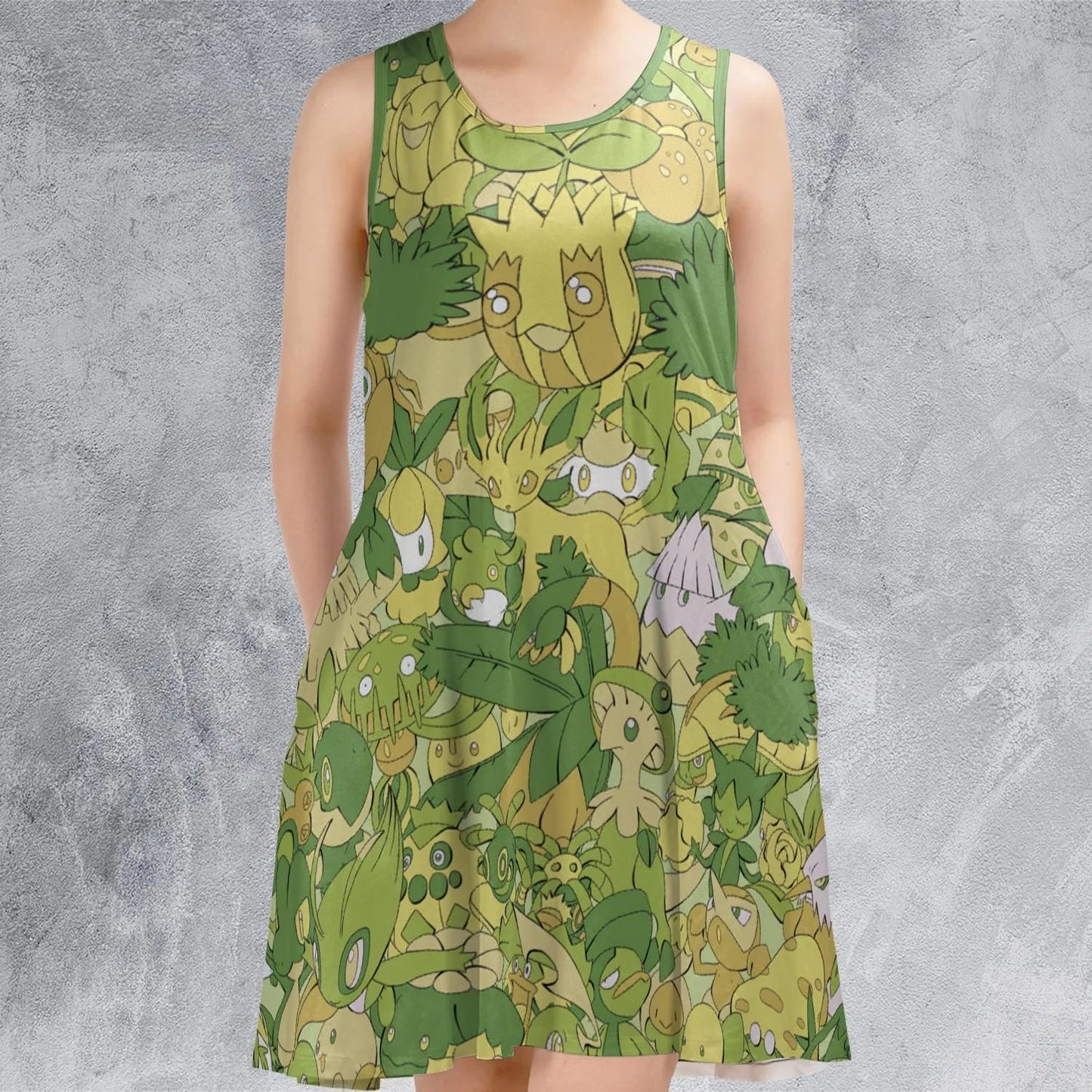 Casual Sleeveless Dress - TJH6MFR3