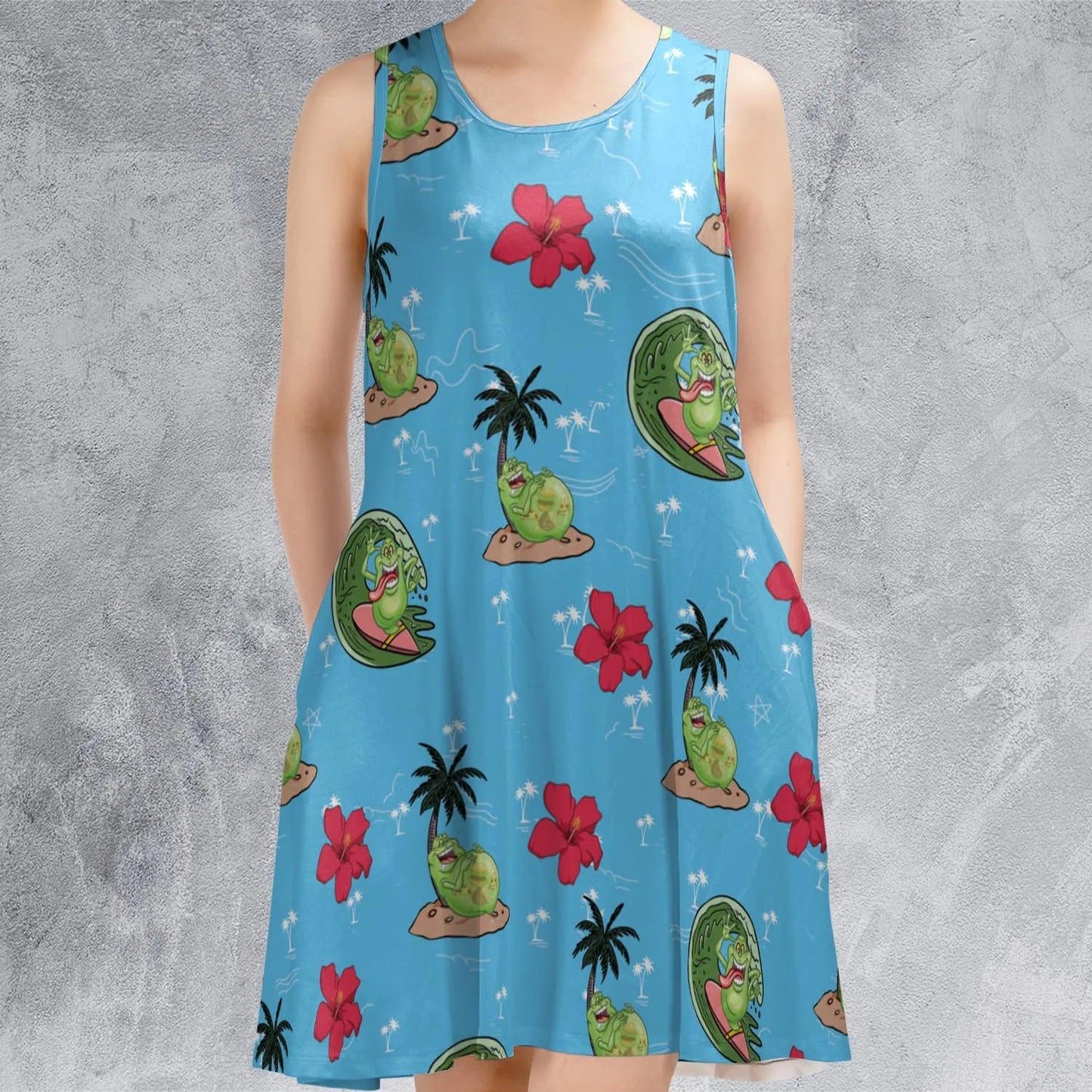 Casual Sleeveless Dress - RGSMZYRU