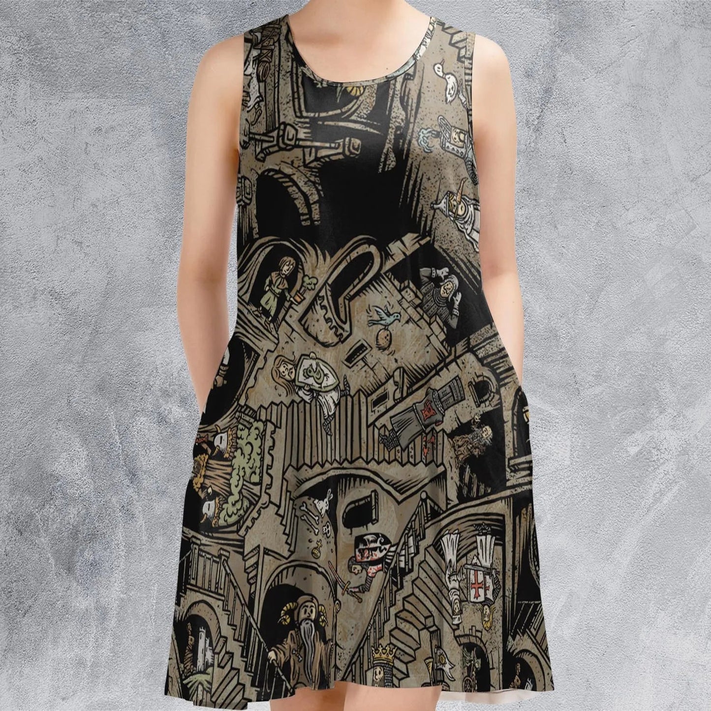 Casual Sleeveless Dress - UQ9ATZ4C