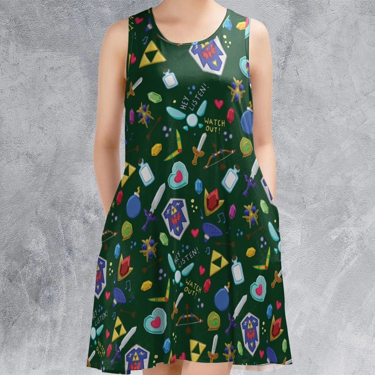 Casual Sleeveless Dress - USWTRQH9