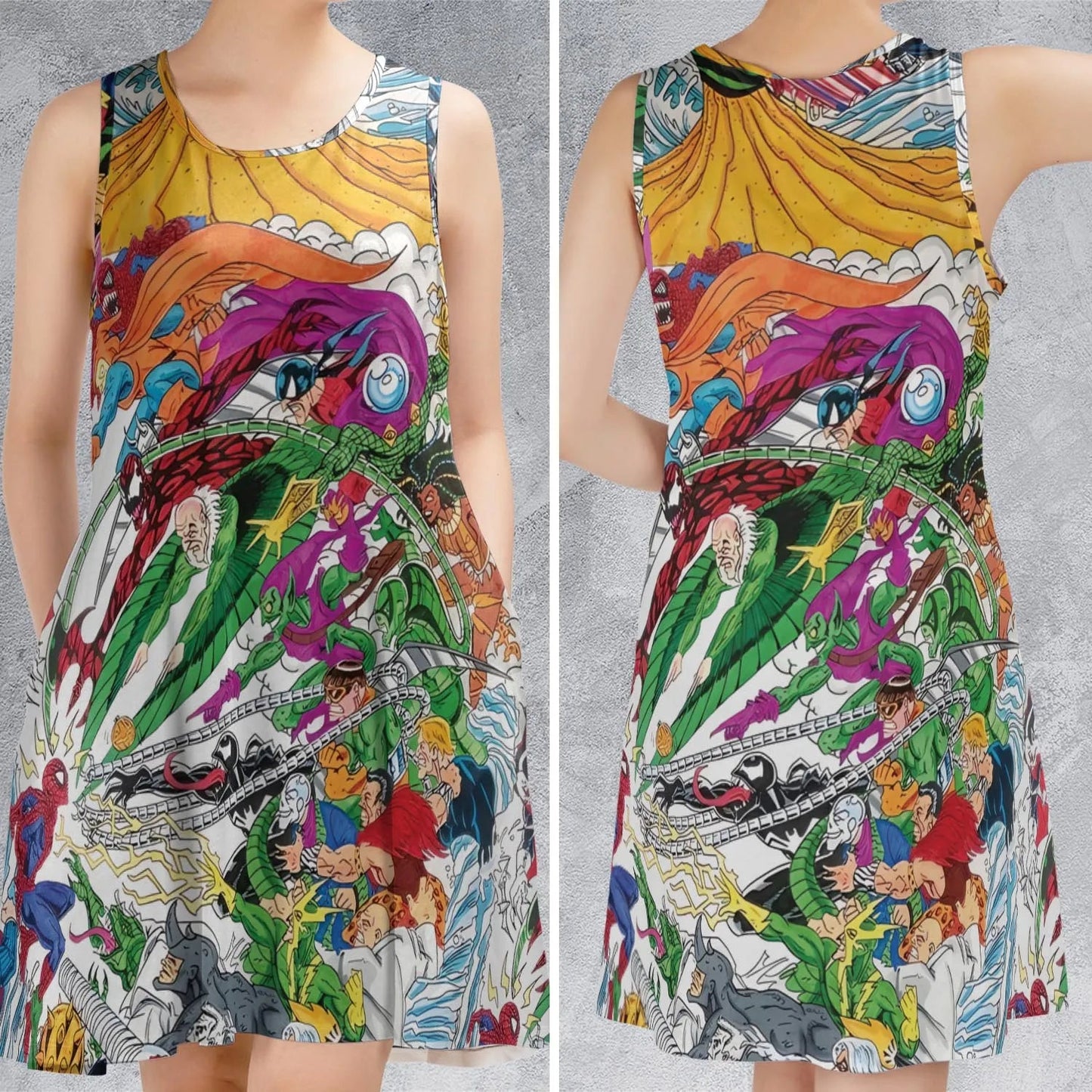 Casual Sleeveless Dress - 7QWHVET1
