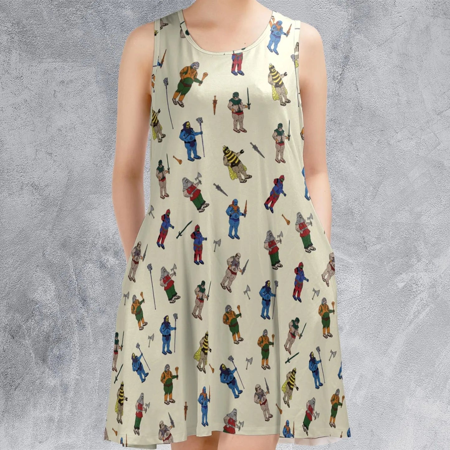 Casual Sleeveless Dress - F9A2N8BM