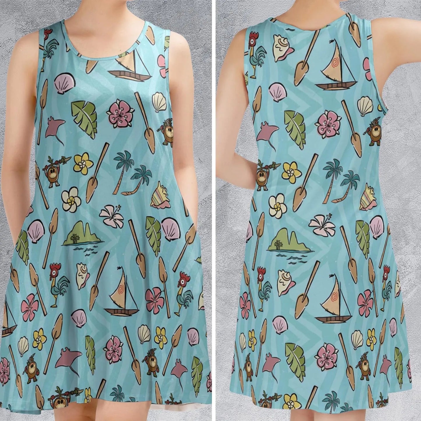 Casual Sleeveless Dress - 8B1429EQ