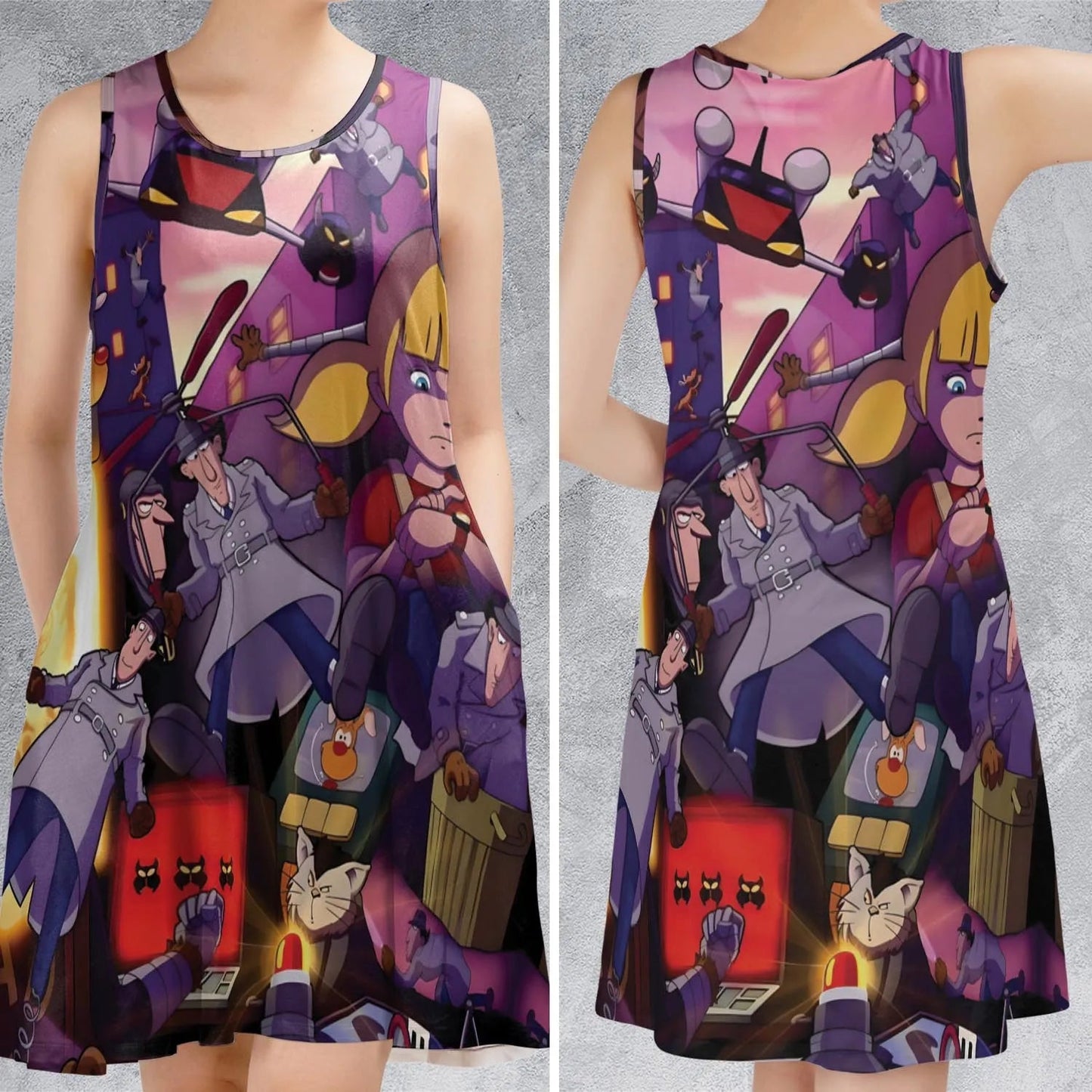 Casual Sleeveless Dress - YNGNTB32