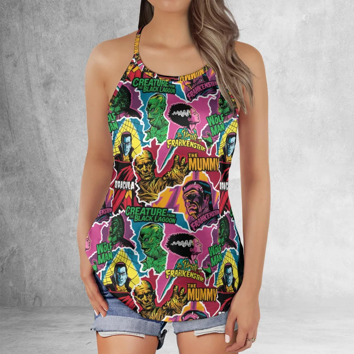 Lattice Back Tank Top - NUU87JK5