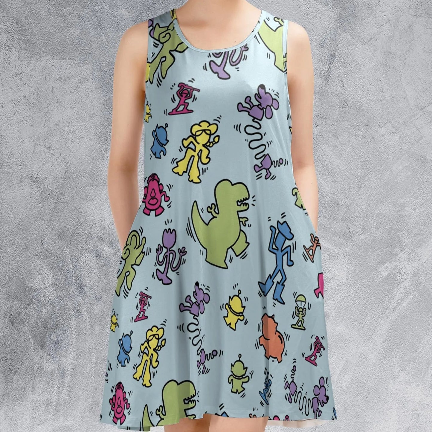 Casual Sleeveless Dress - 7874T5LP