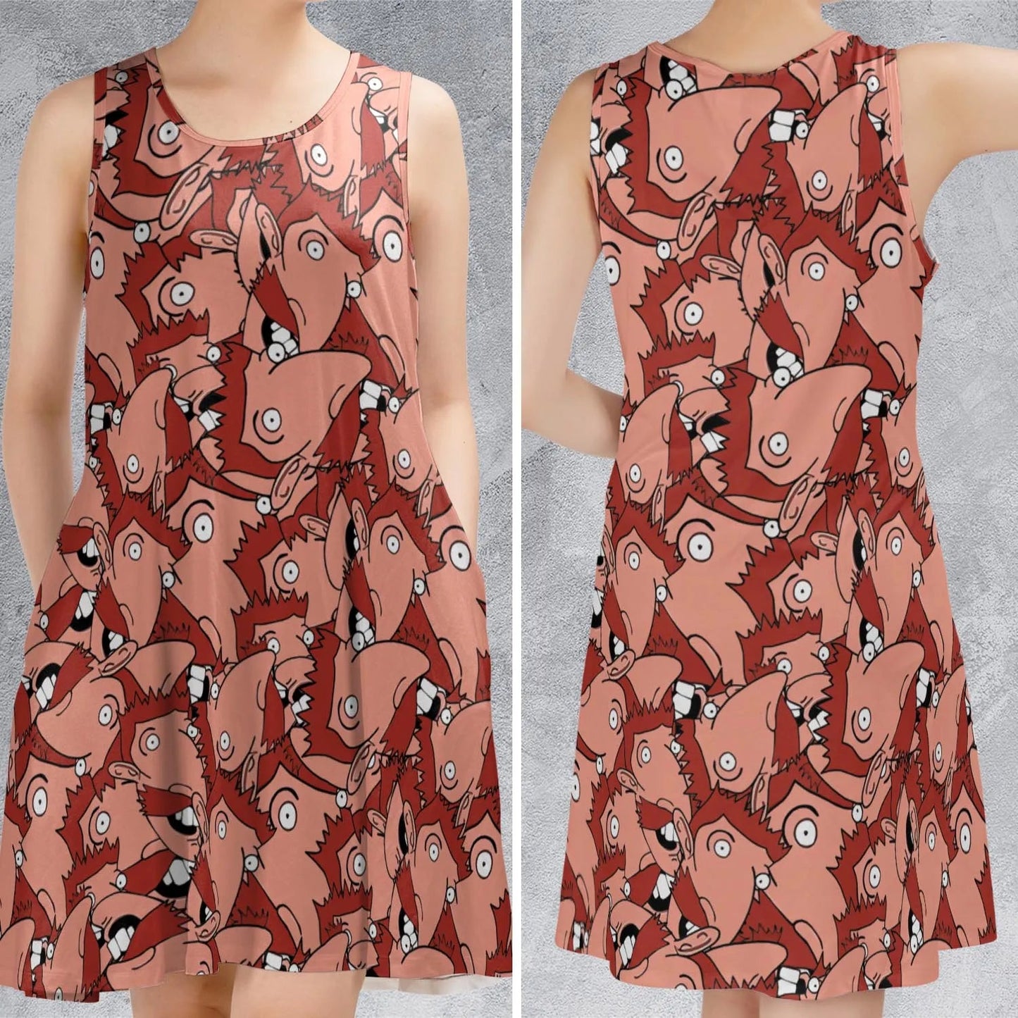 Casual Sleeveless Dress - F61QFSGB