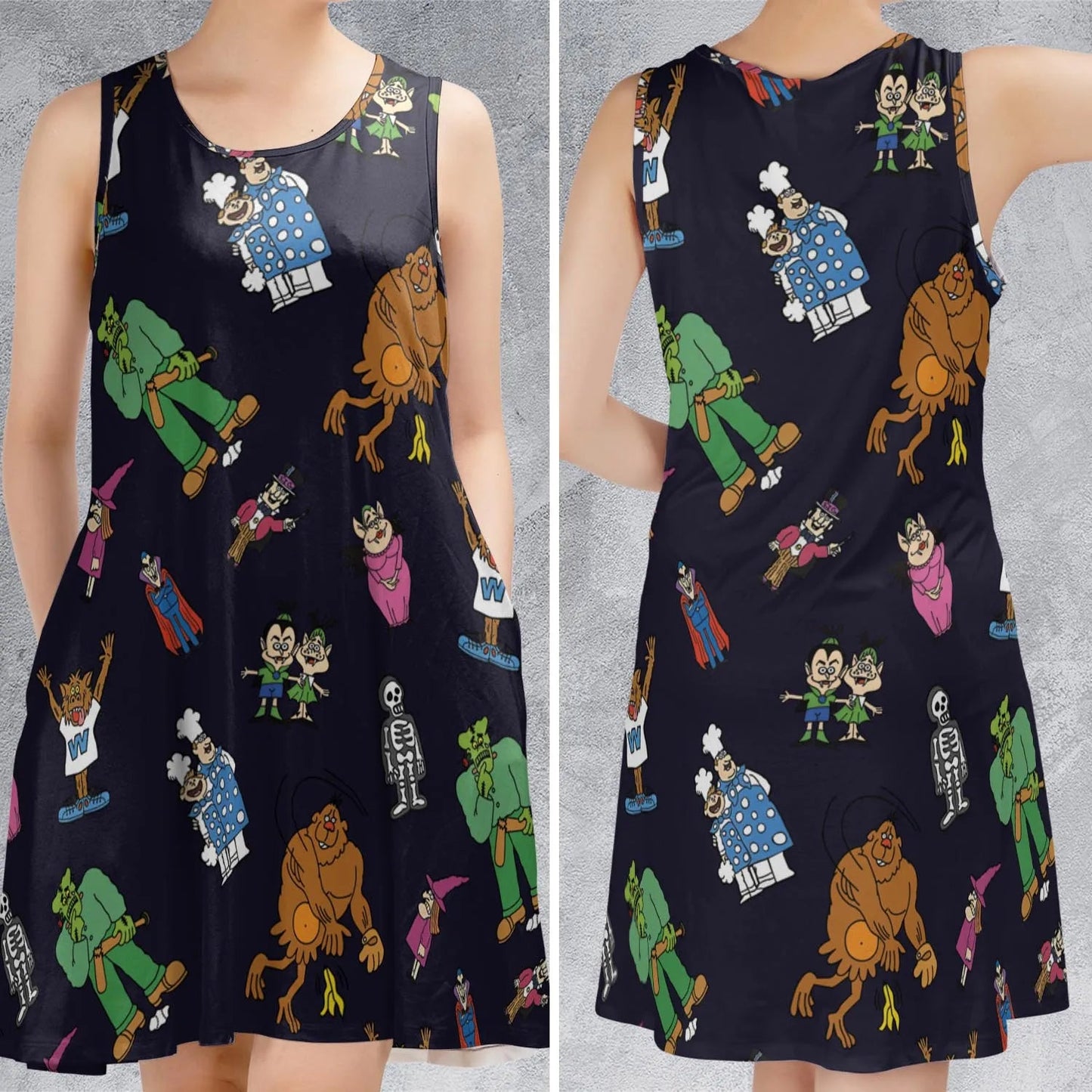Casual Sleeveless Dress - 619AGGJE