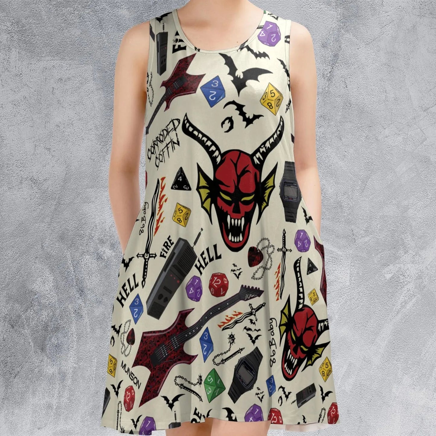 Casual Sleeveless Dress - XW81F3HY