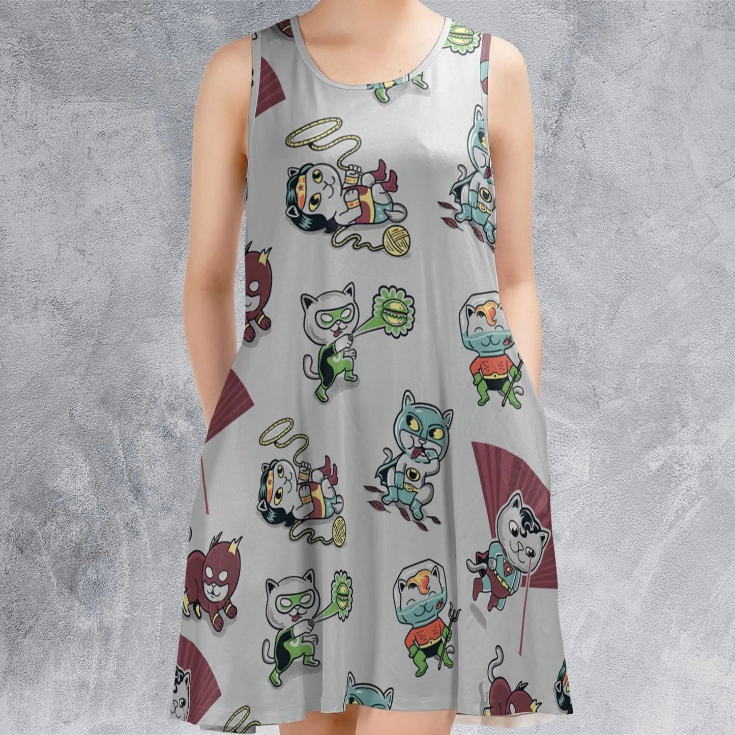 Casual Sleeveless Dress - XUTAG212