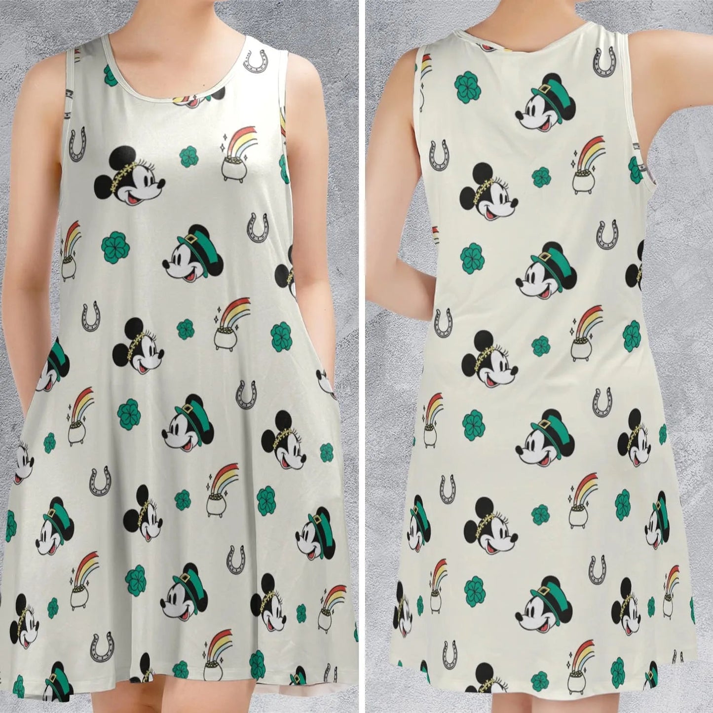 Casual Sleeveless Dress - 2C4LRDCF