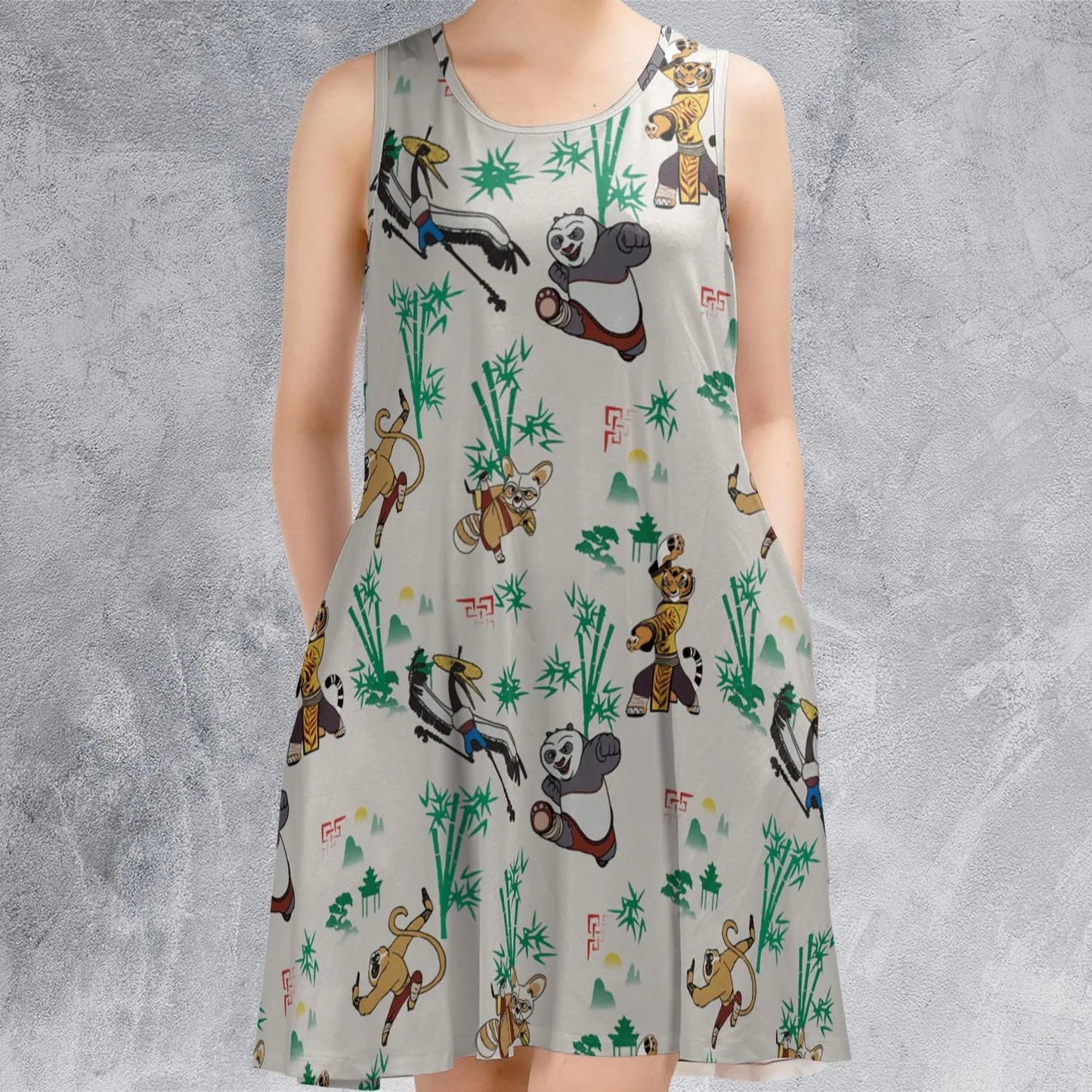 Casual Sleeveless Dress - 4LHZUF9Z