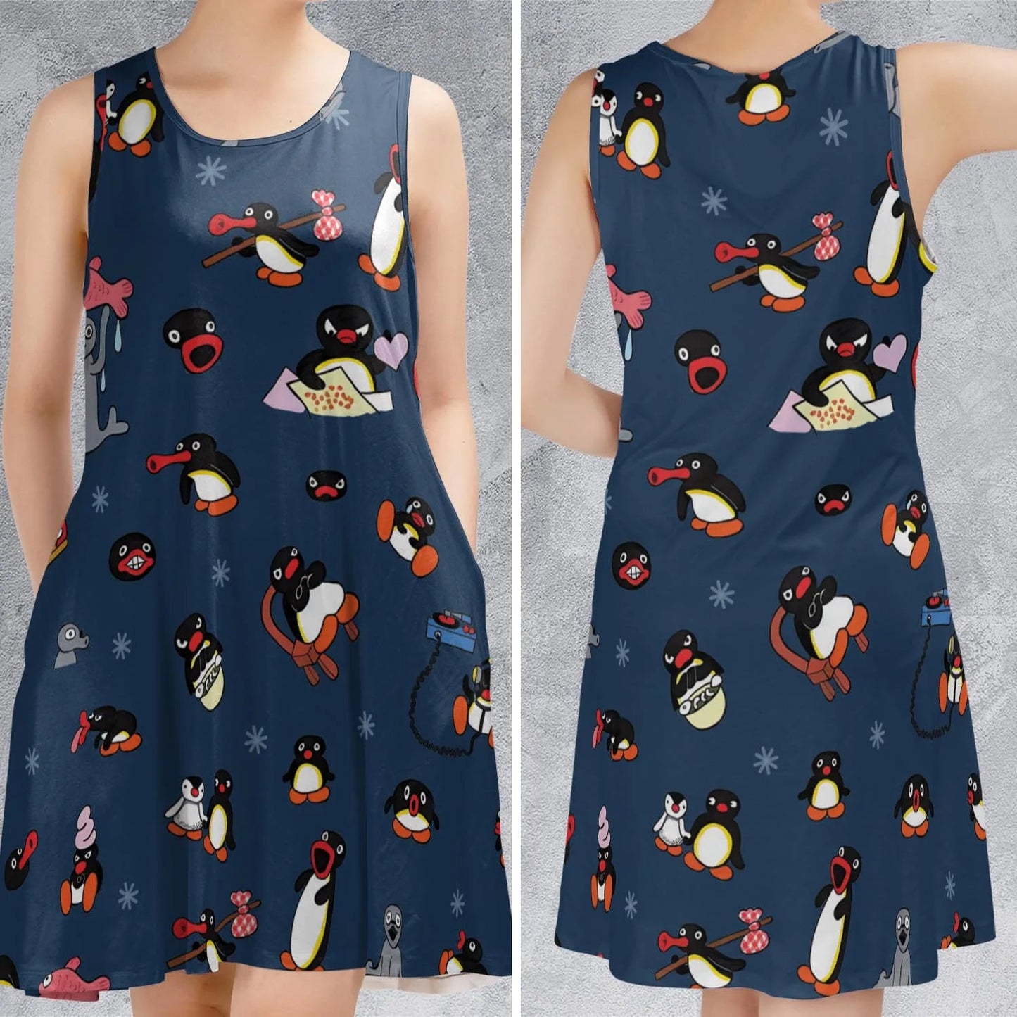 Casual Sleeveless Dress - A7W9RHYT