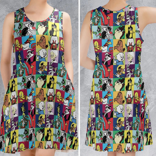 Casual Sleeveless Dress - 4UQVC5YP