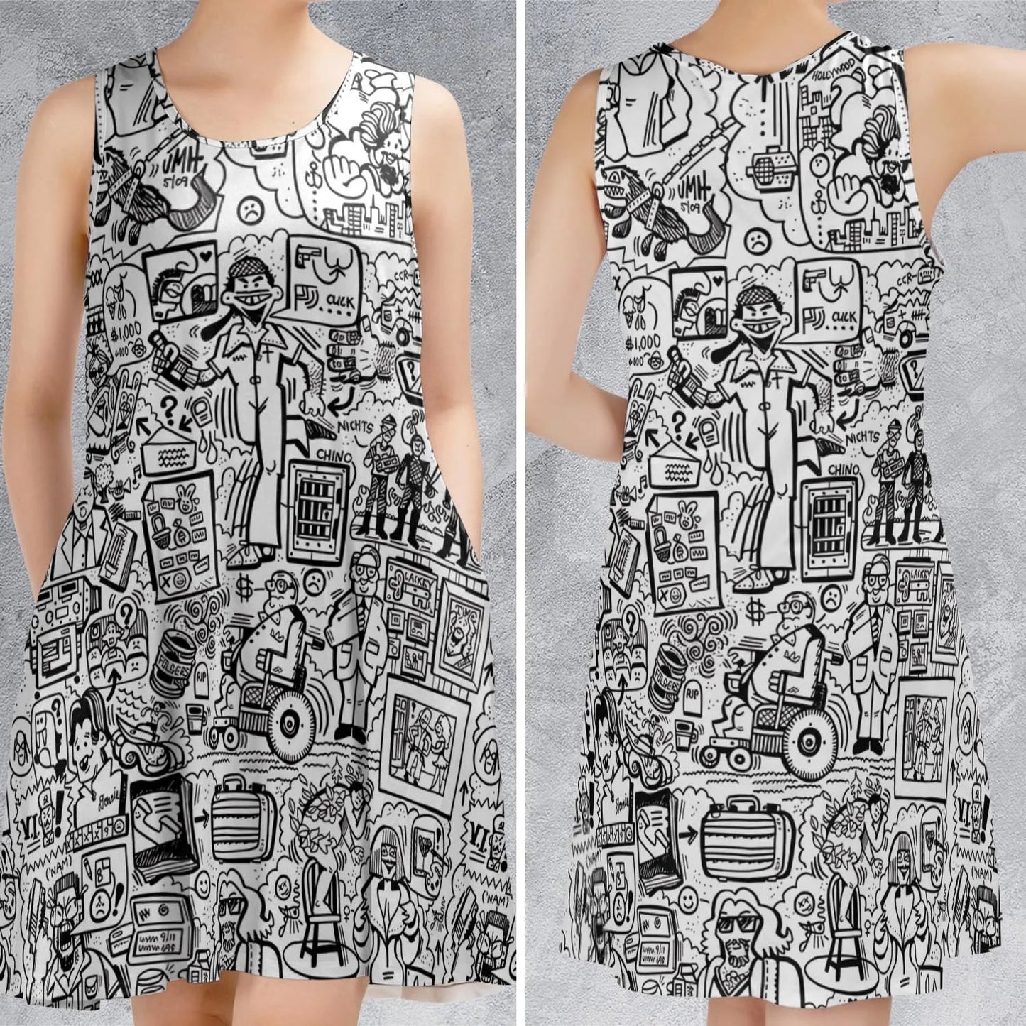 Casual Sleeveless Dress - BPQC5G6N