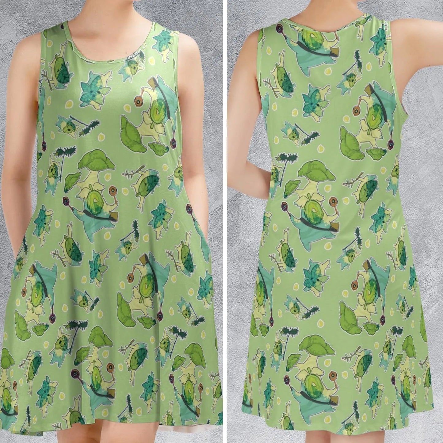 Casual Sleeveless Dress - CDU7WNK8