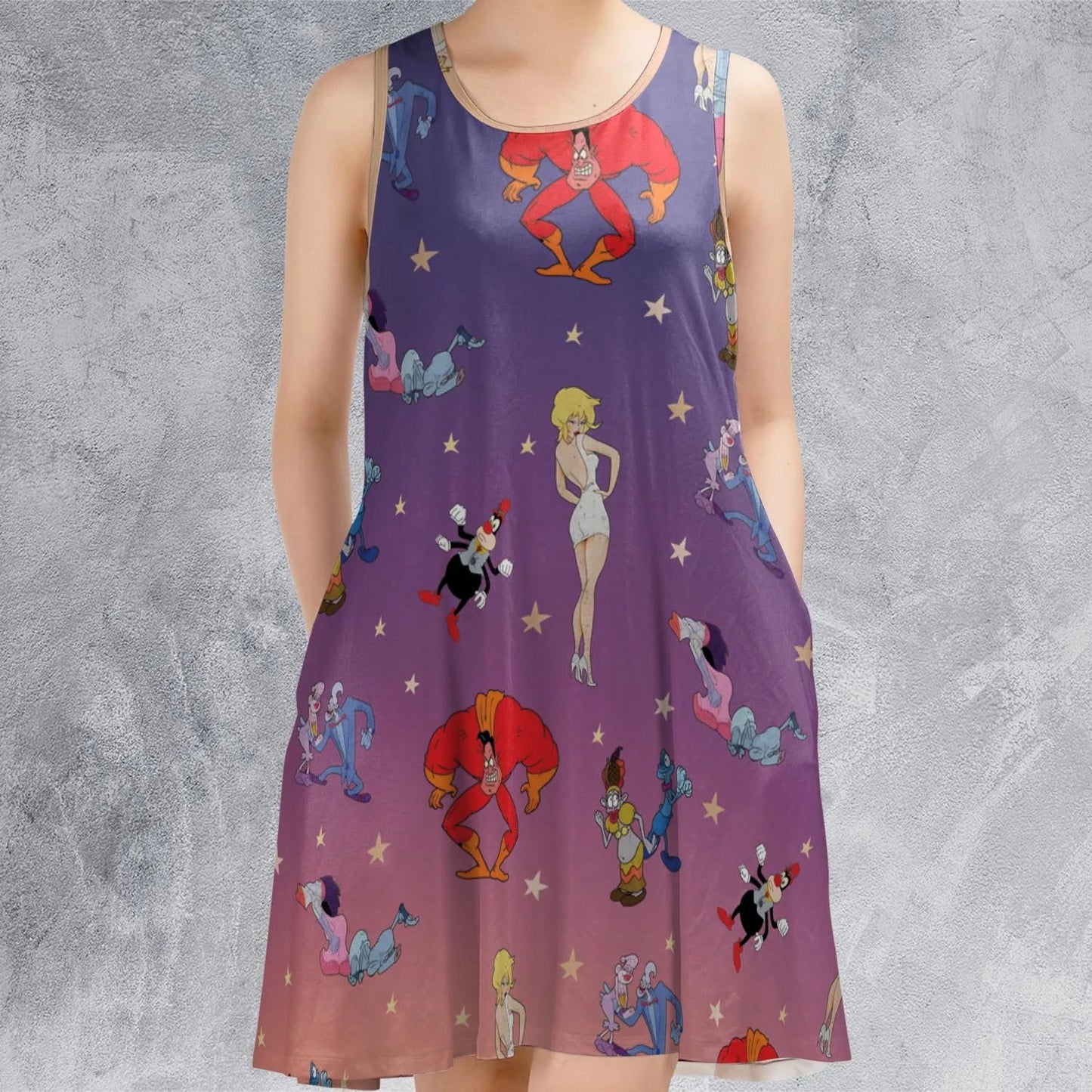 Casual Sleeveless Dress - T9AAGW6H