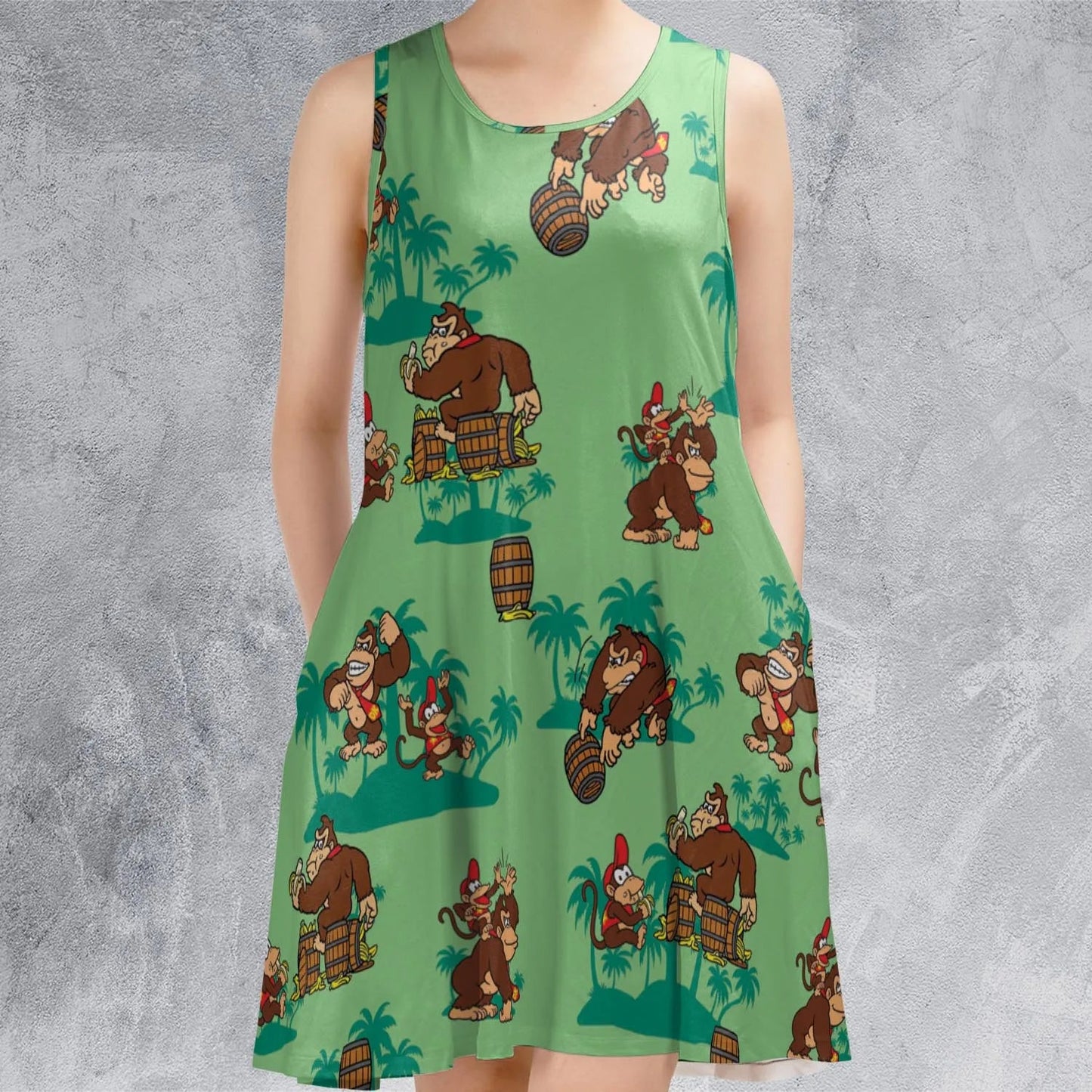 Casual Sleeveless Dress - HA84EHL1