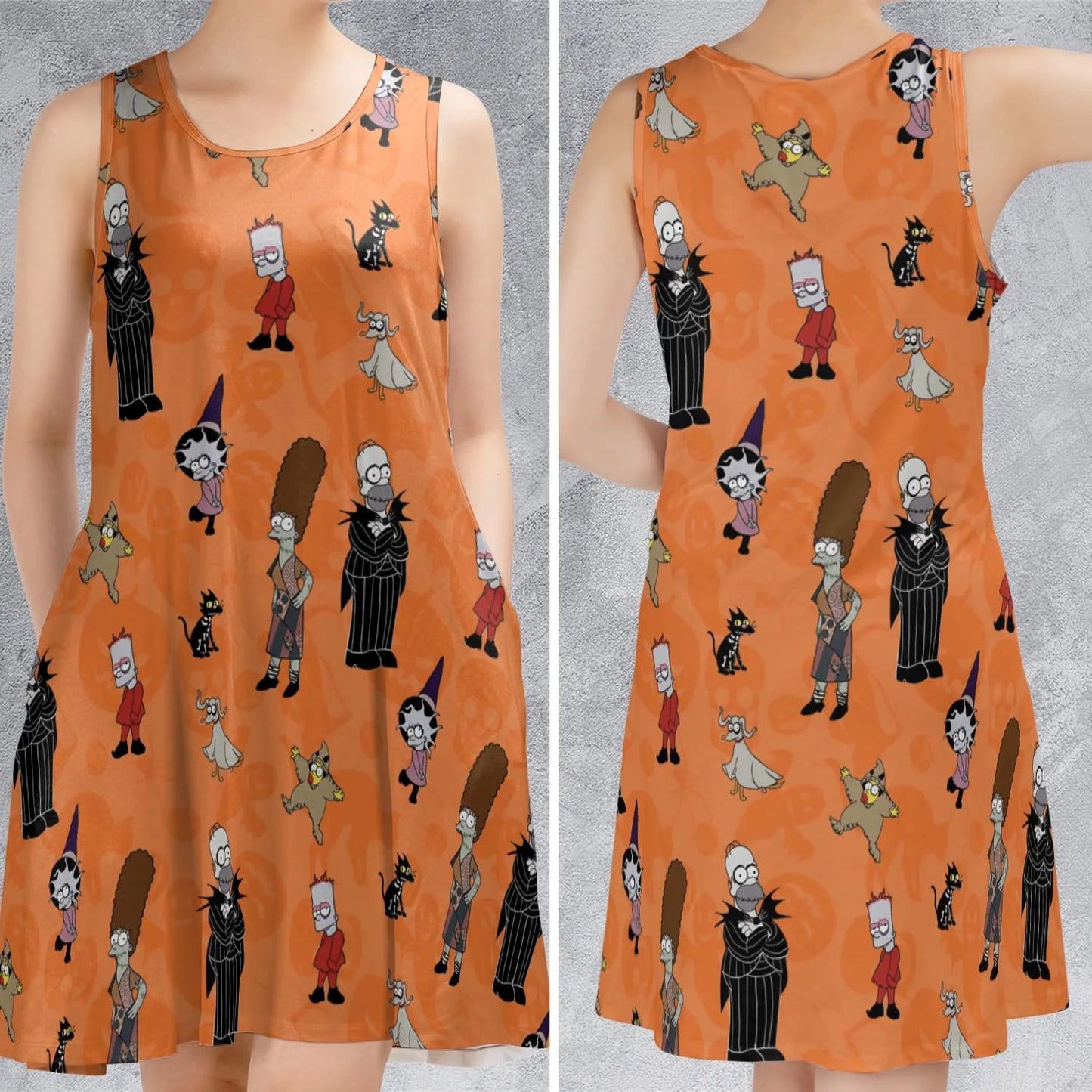 Casual Sleeveless Dress - BWAH3TGC