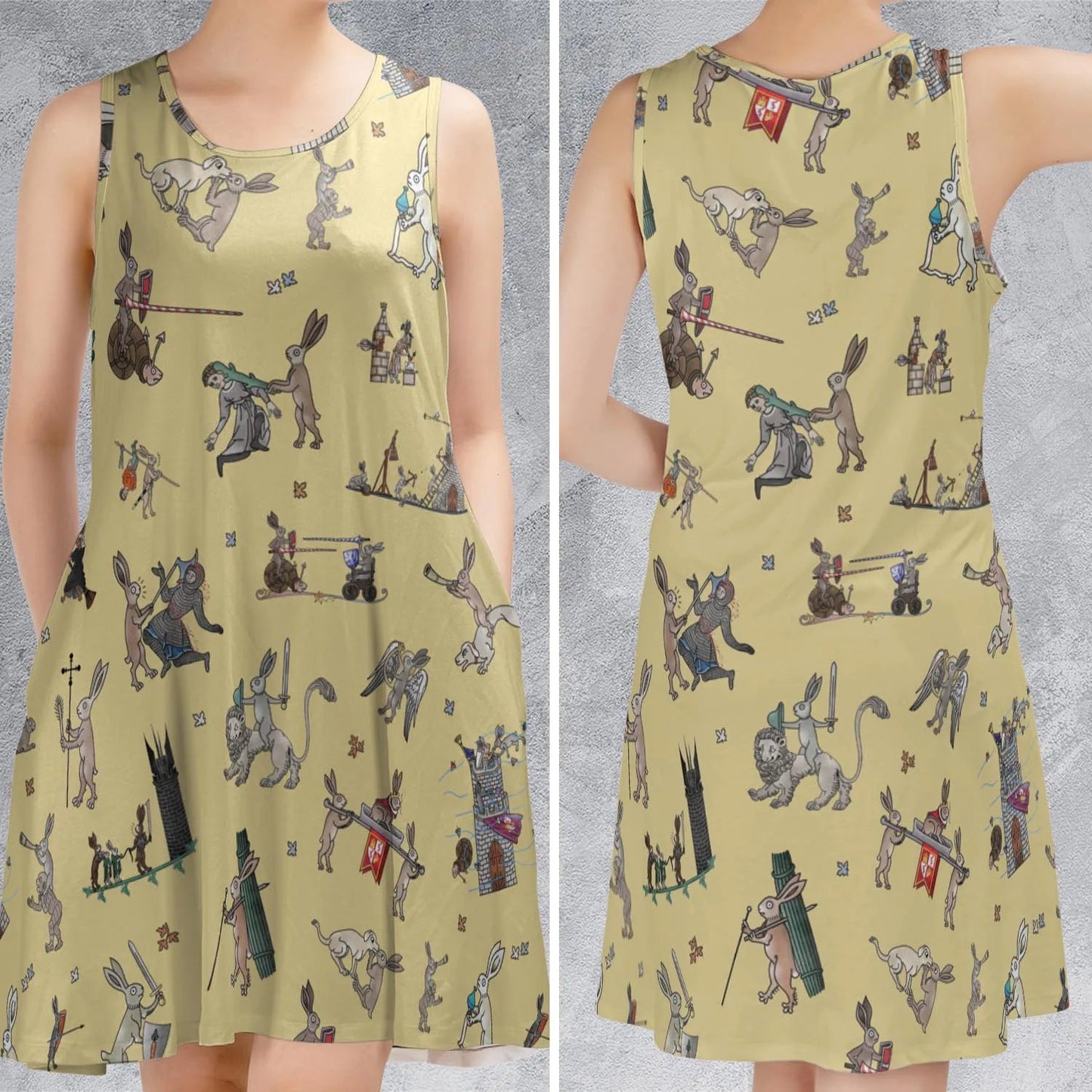 Casual Sleeveless Dress - 4Y8FSYUH