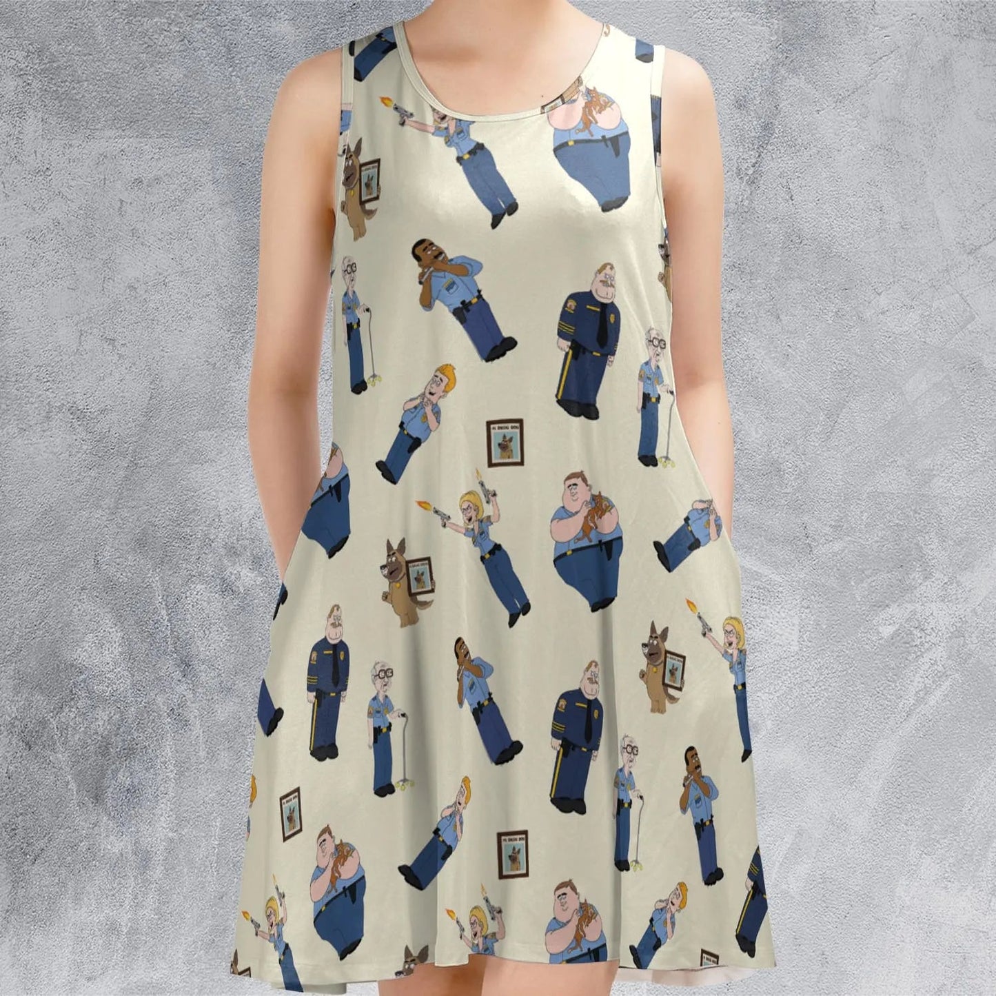 Casual Sleeveless Dress - RLRMDSGG