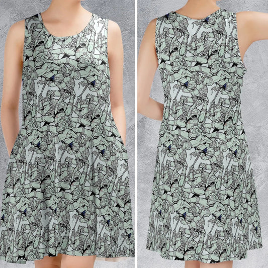 Casual Sleeveless Dress - 11XBCYEE