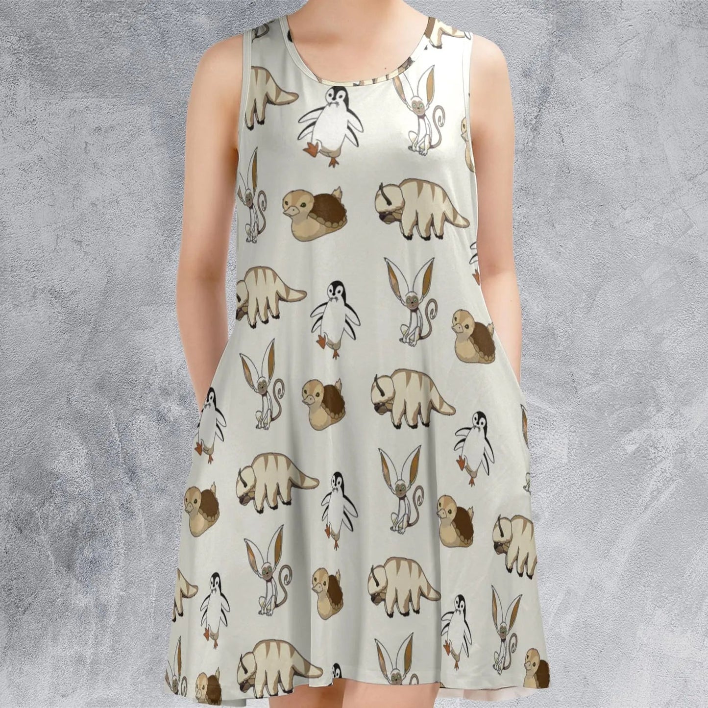 Casual Sleeveless Dress - 931HFNTK