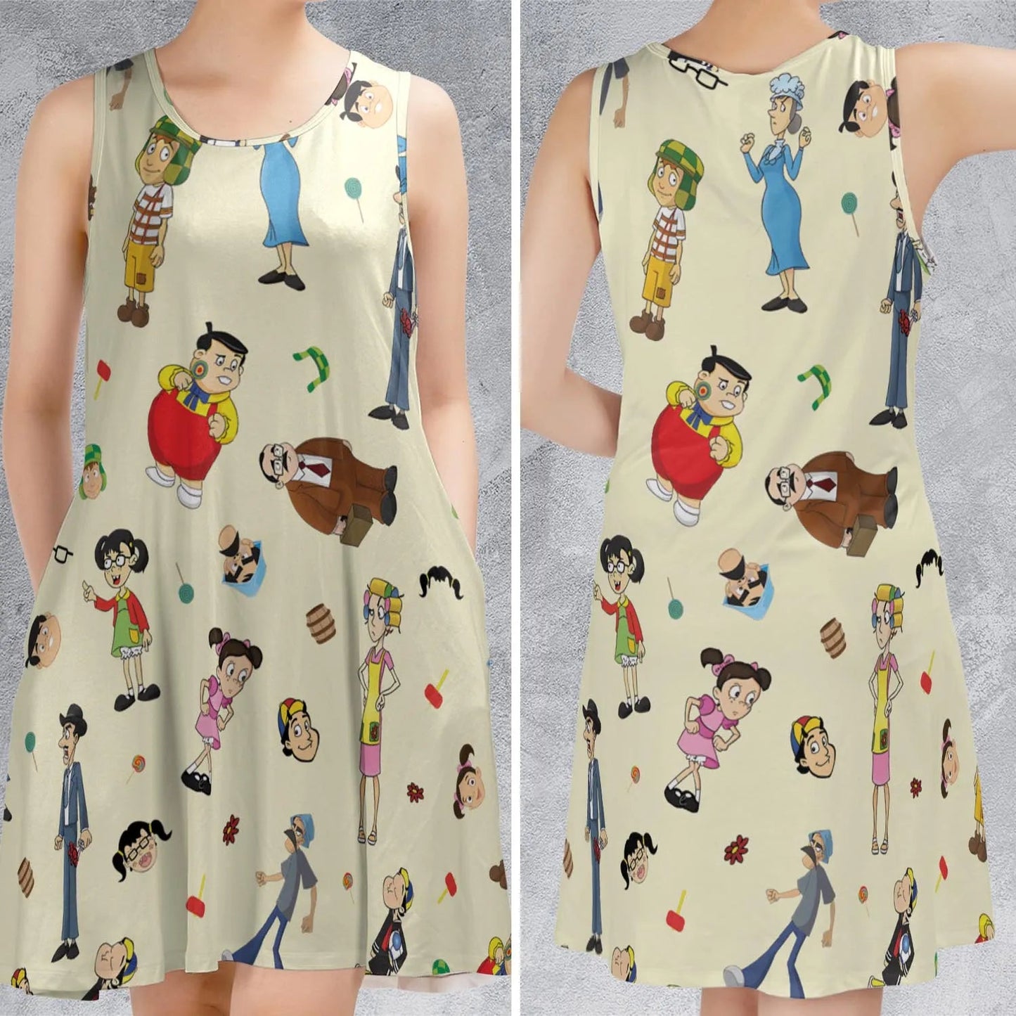 Casual Sleeveless Dress - 33HECY4F