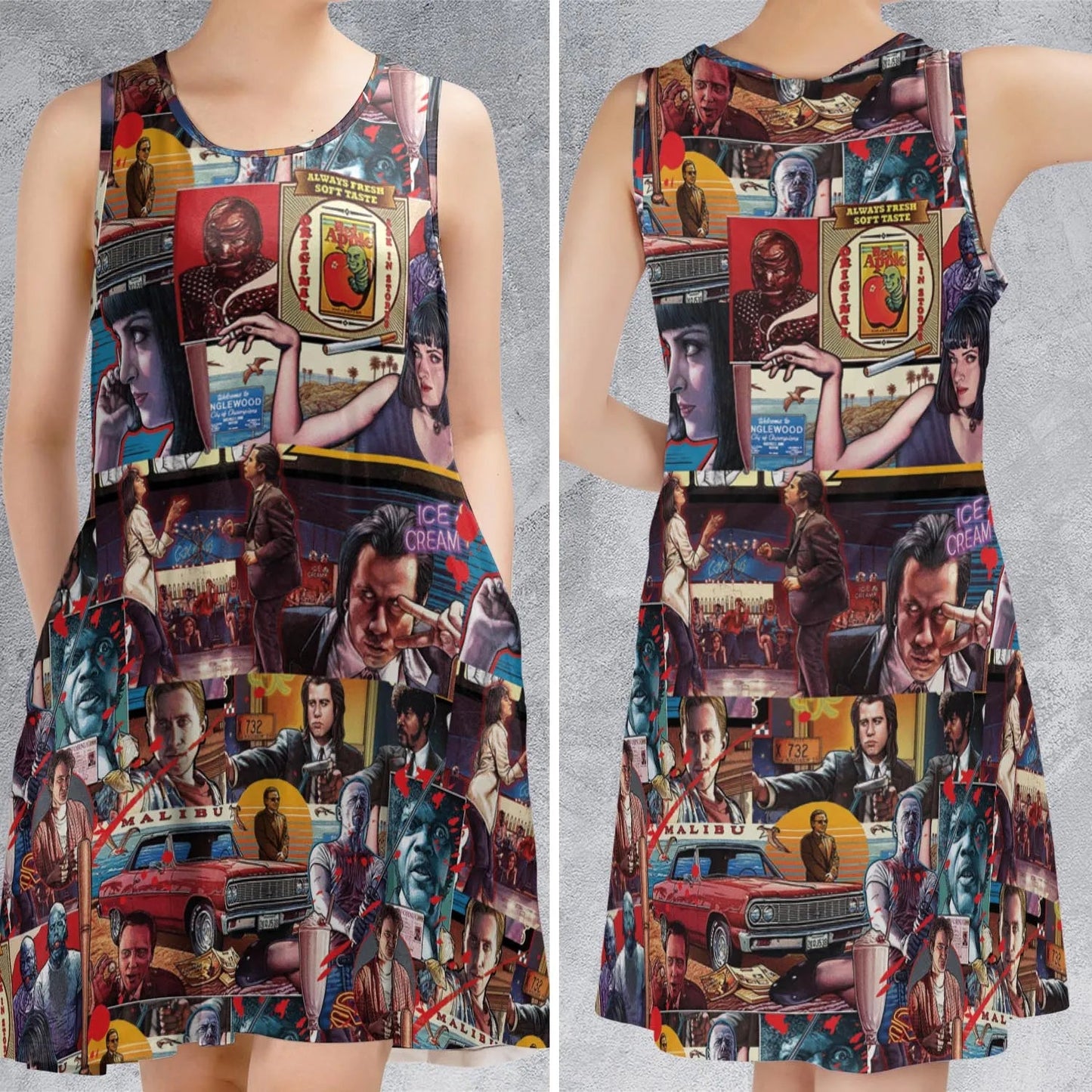 Casual Sleeveless Dress - 4AHL8ZFD
