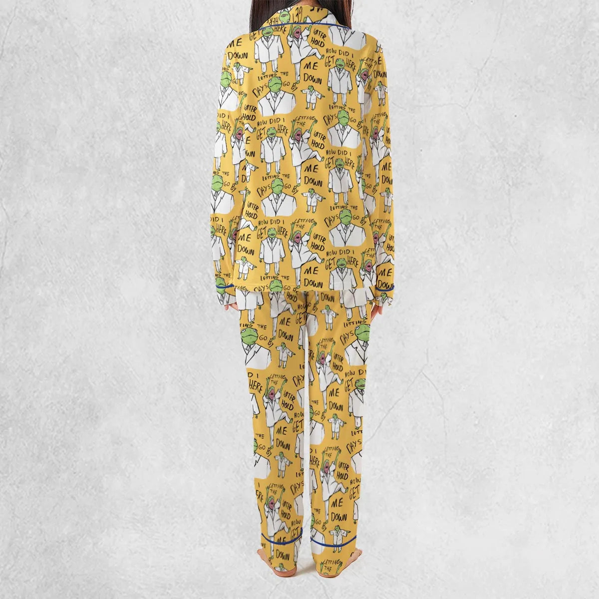 Stretch Long-Sleeve Pajamas Set - V4CHQDWT