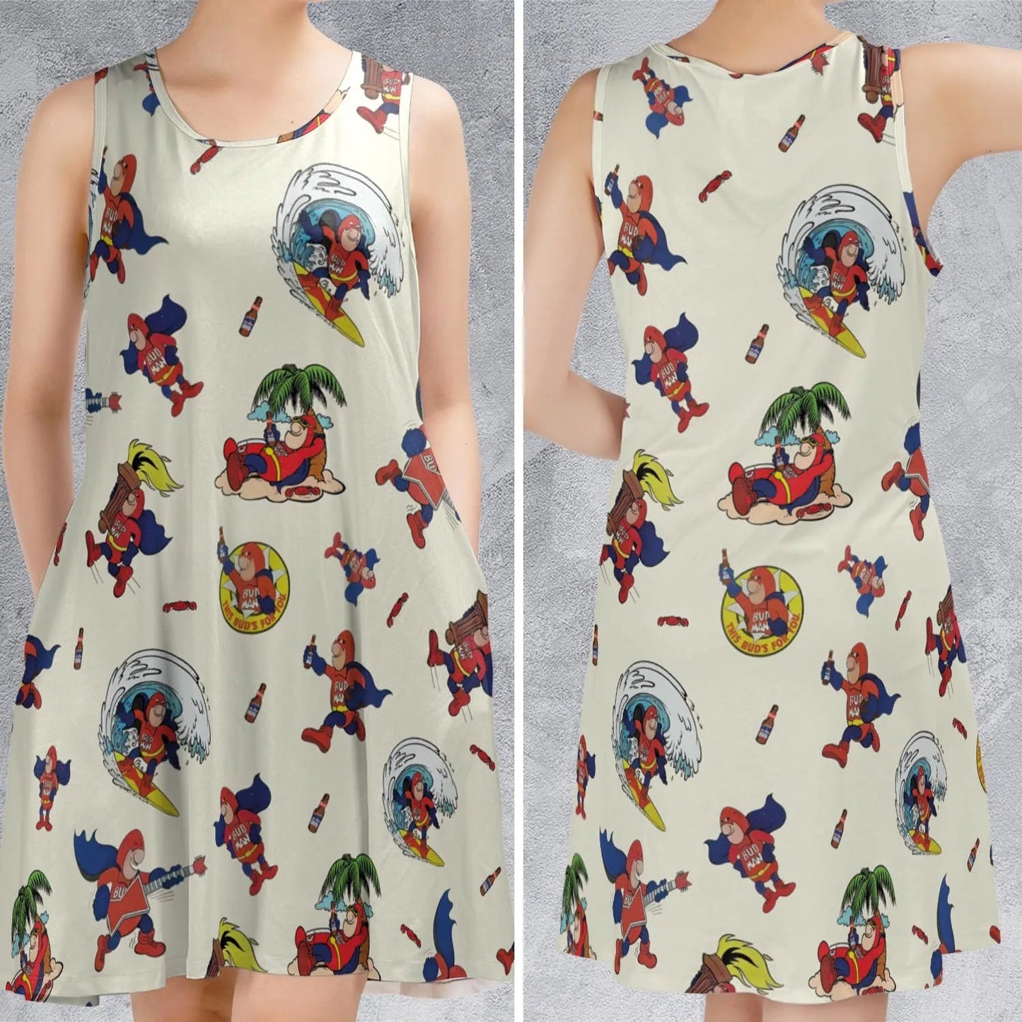 Casual Sleeveless Dress - C7V64P9Q