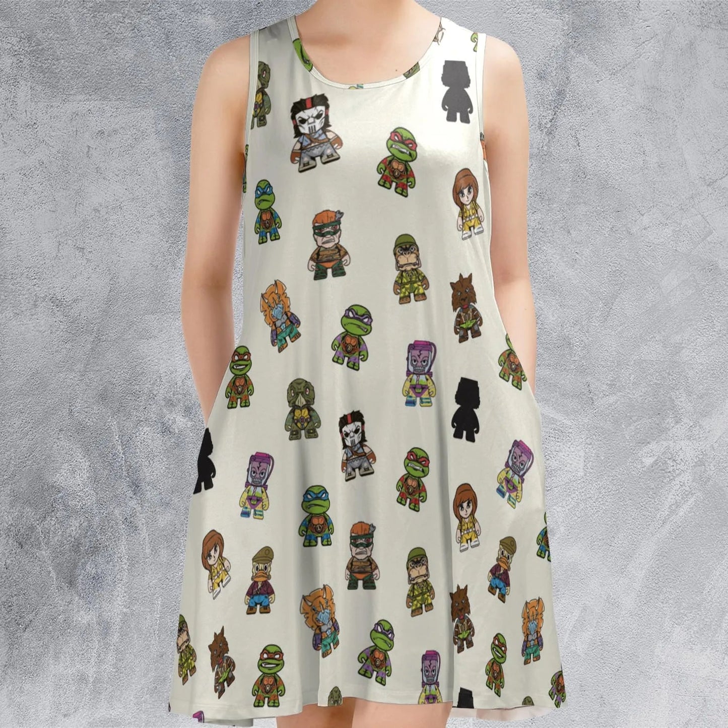 Casual Sleeveless Dress - XFTVU7S3