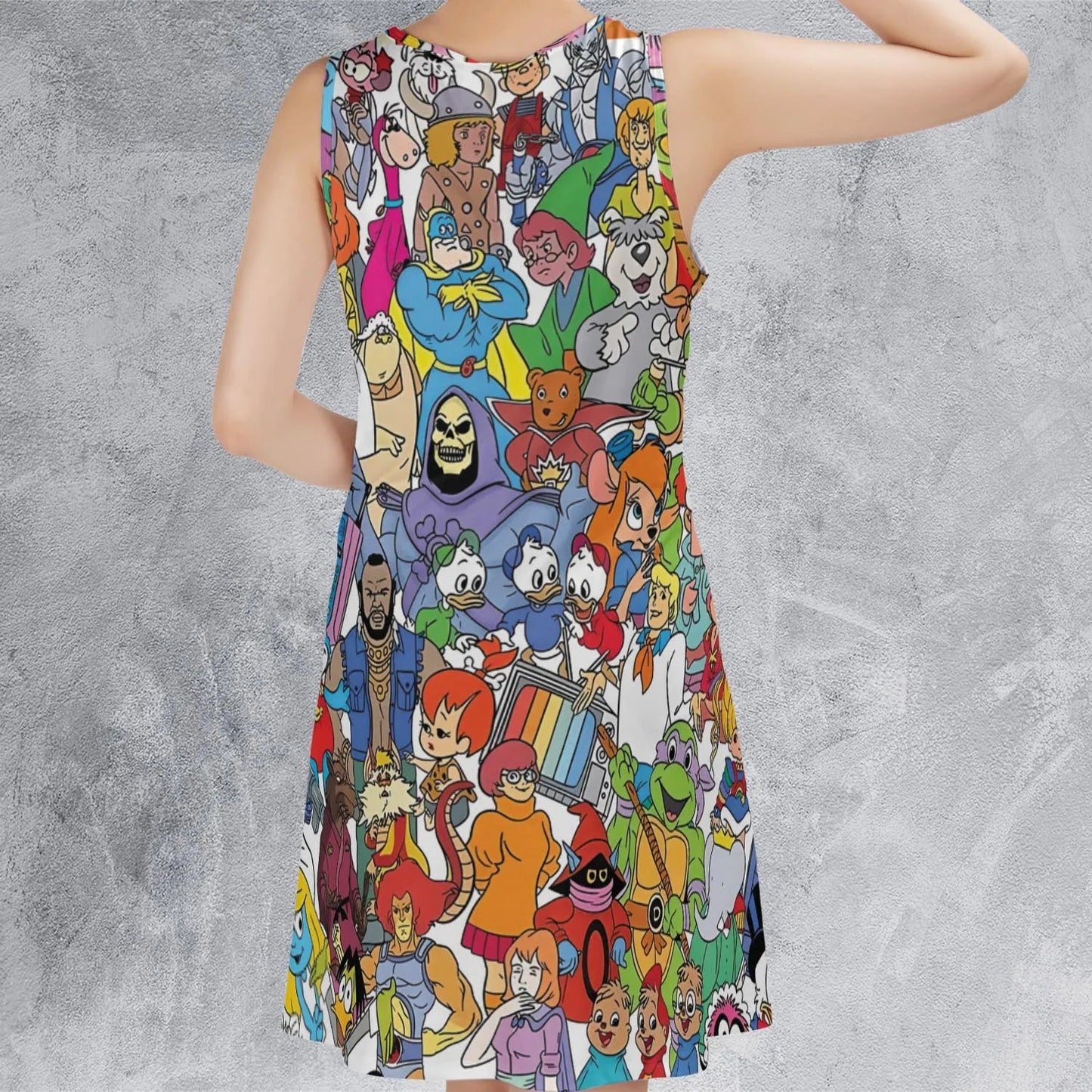 Casual Sleeveless Dress - CBJUW468
