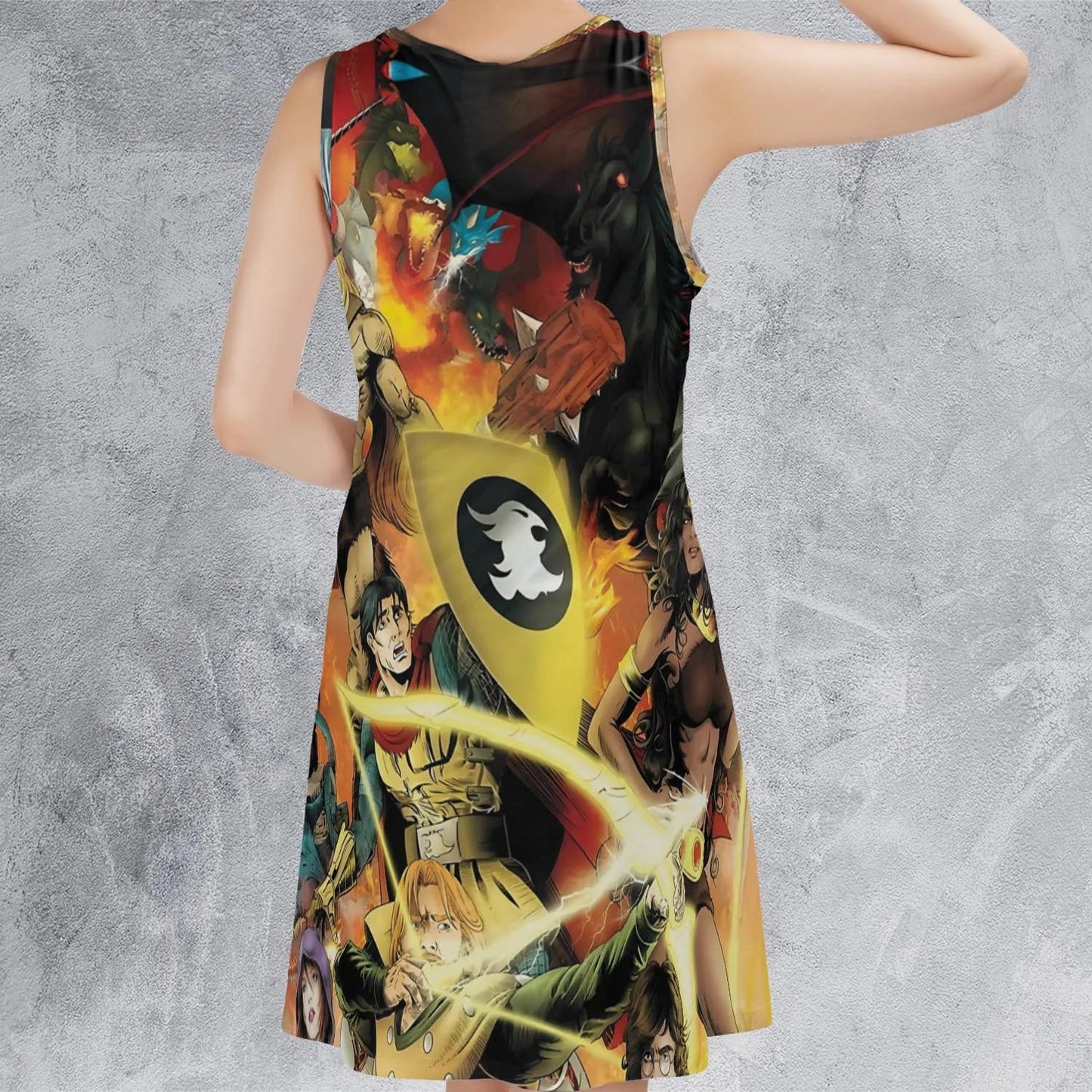 Casual Sleeveless Dress - D1MS44XW
