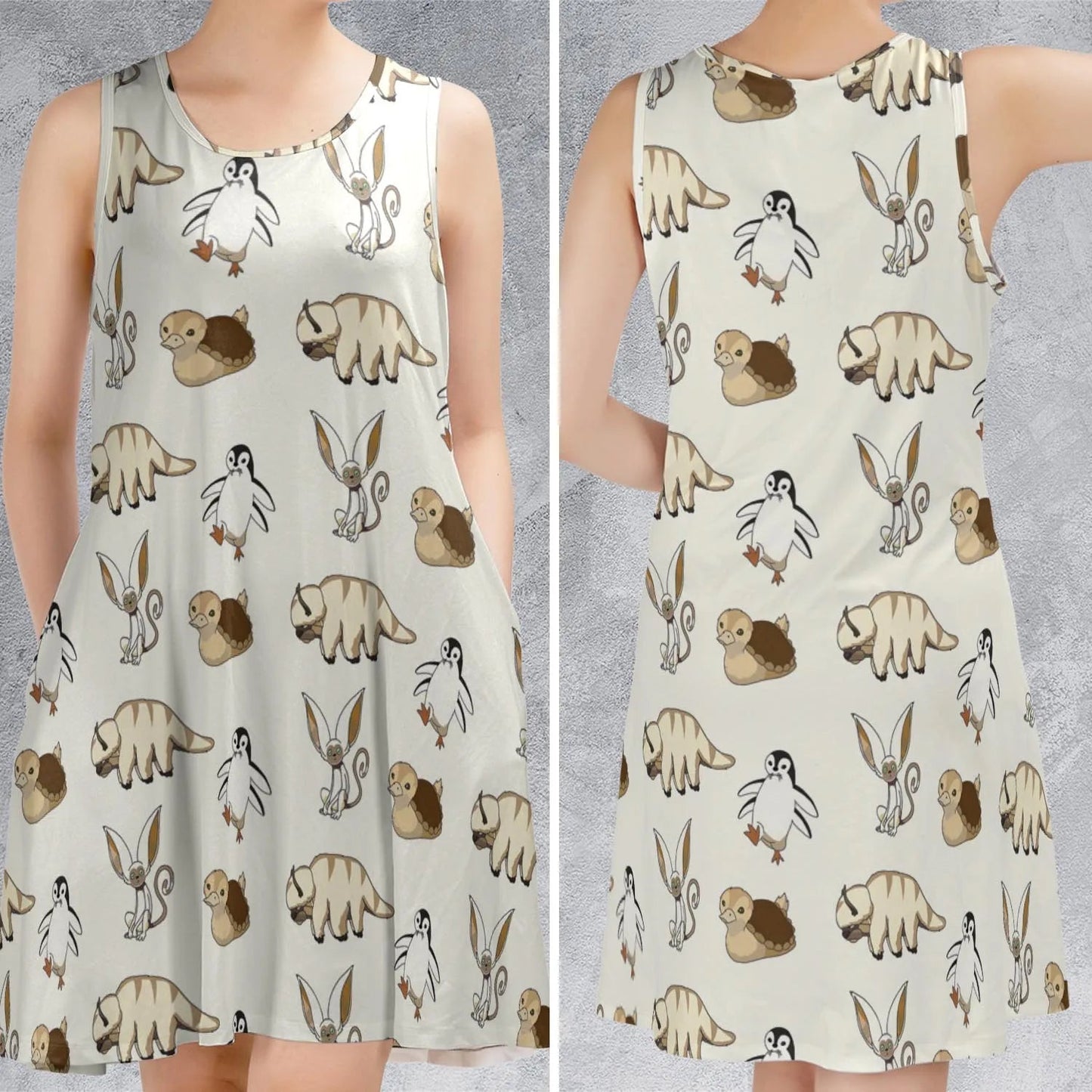 Casual Sleeveless Dress - 931HFNTK
