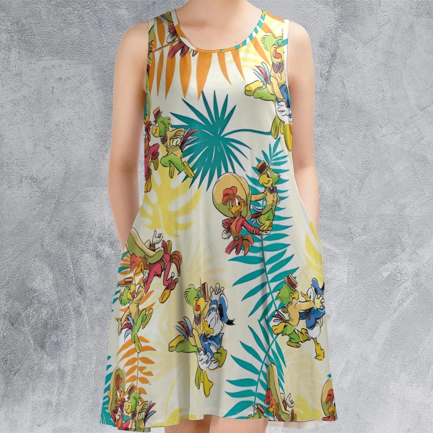 Casual Sleeveless Dress - EBKZELKL