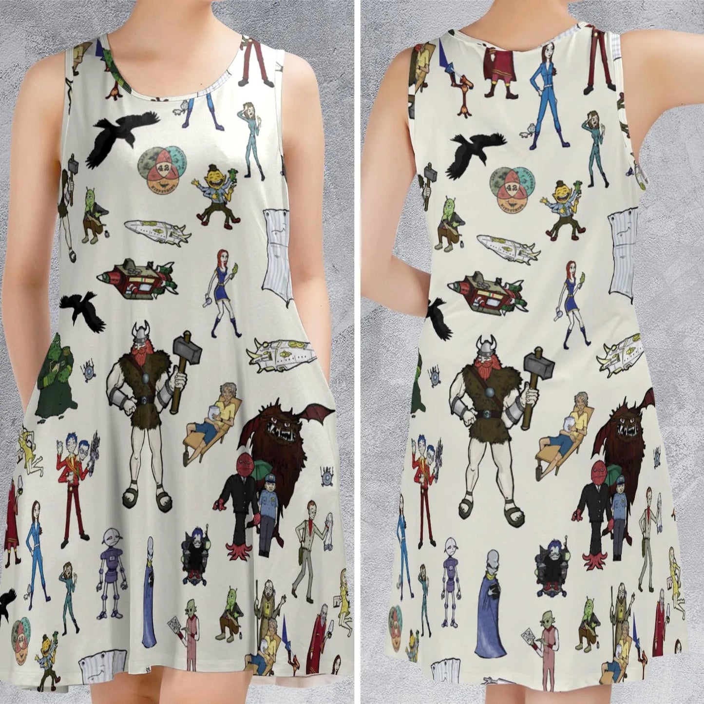 Casual Sleeveless Dress - NV15ZXRN