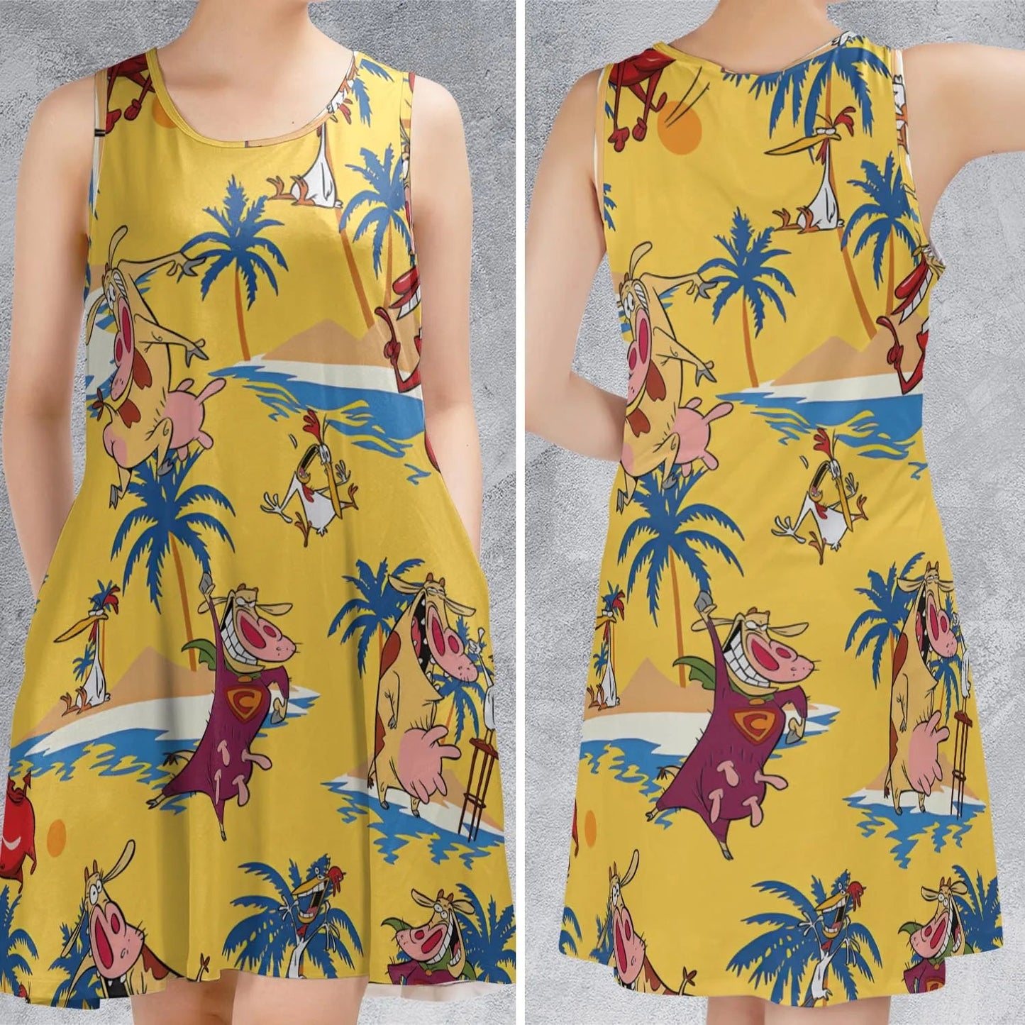 Casual Sleeveless Dress - 5E5165W8
