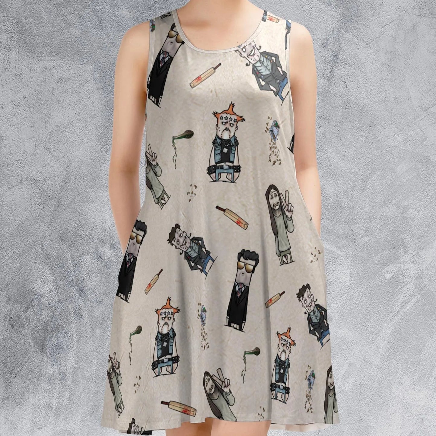 Casual Sleeveless Dress - 27HH9UPD