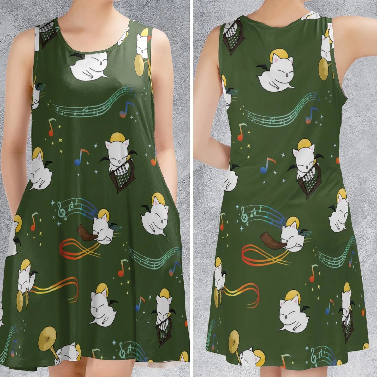 Casual Sleeveless Dress - 6BTG1GF5